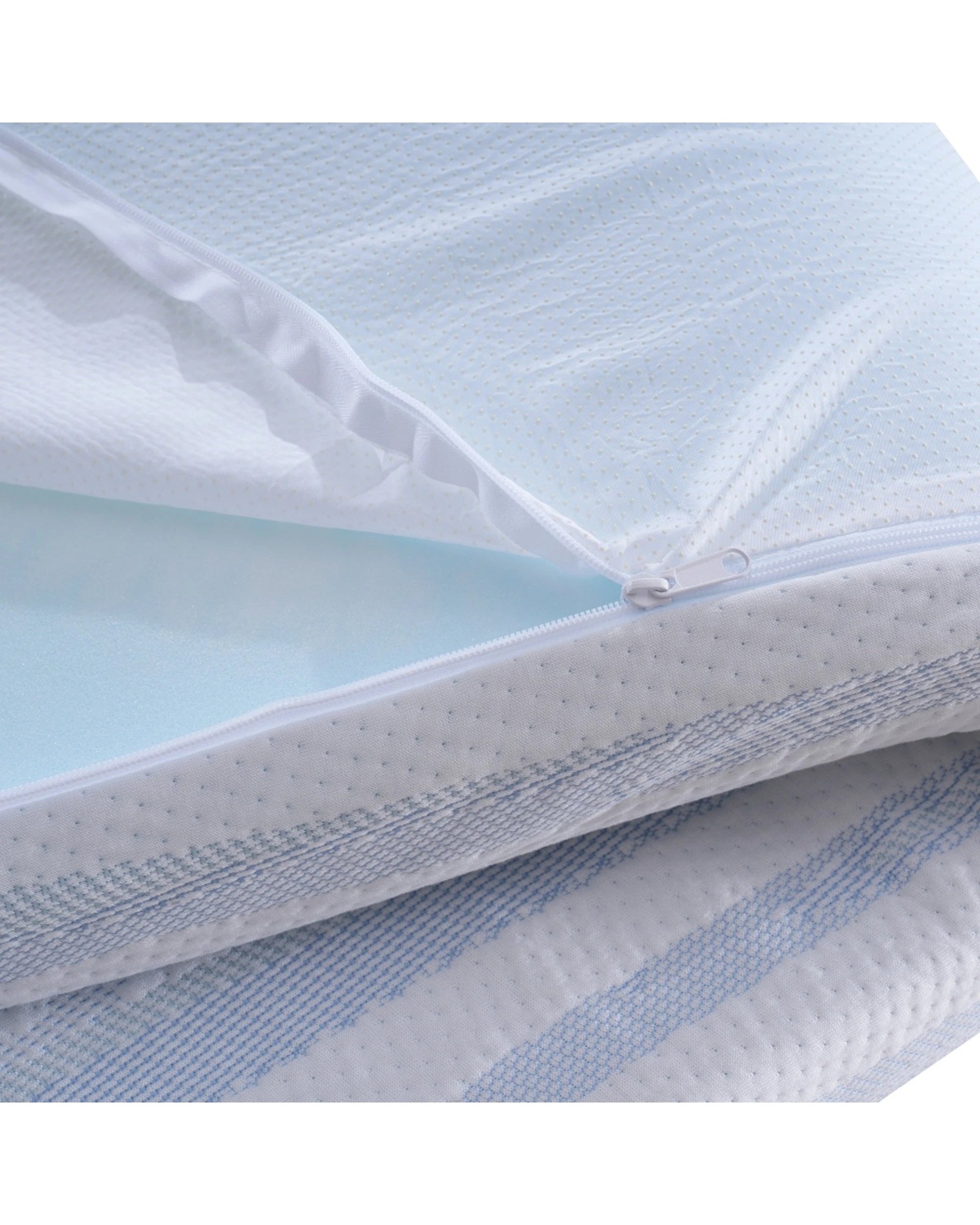 4 Bedding co Cooling Air Memory Foam Mattress Topper King - Blue, 4 of 8