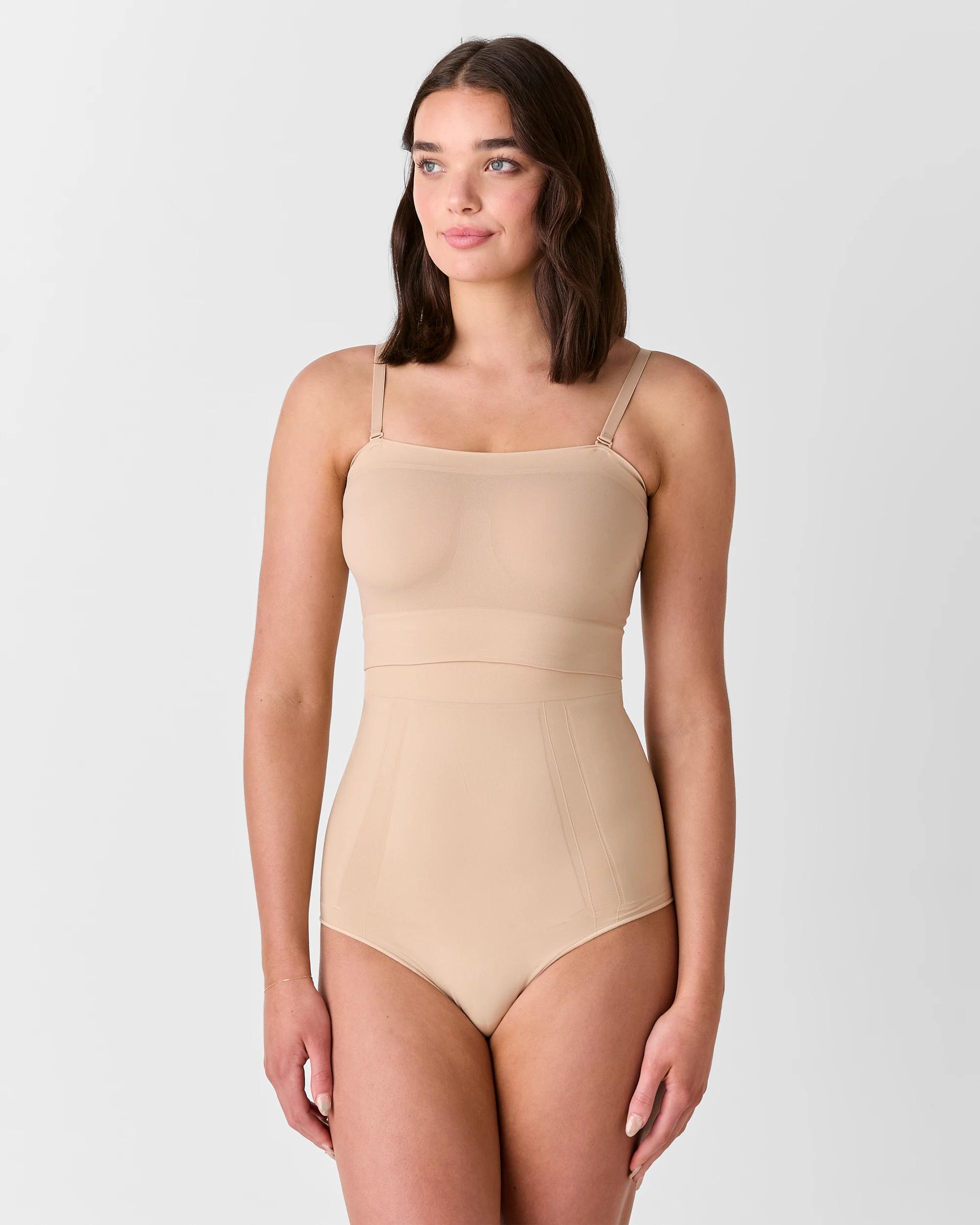 2 Target Seamfree Bandeau Crop Top - Shapewear NUDE, 2 of 5