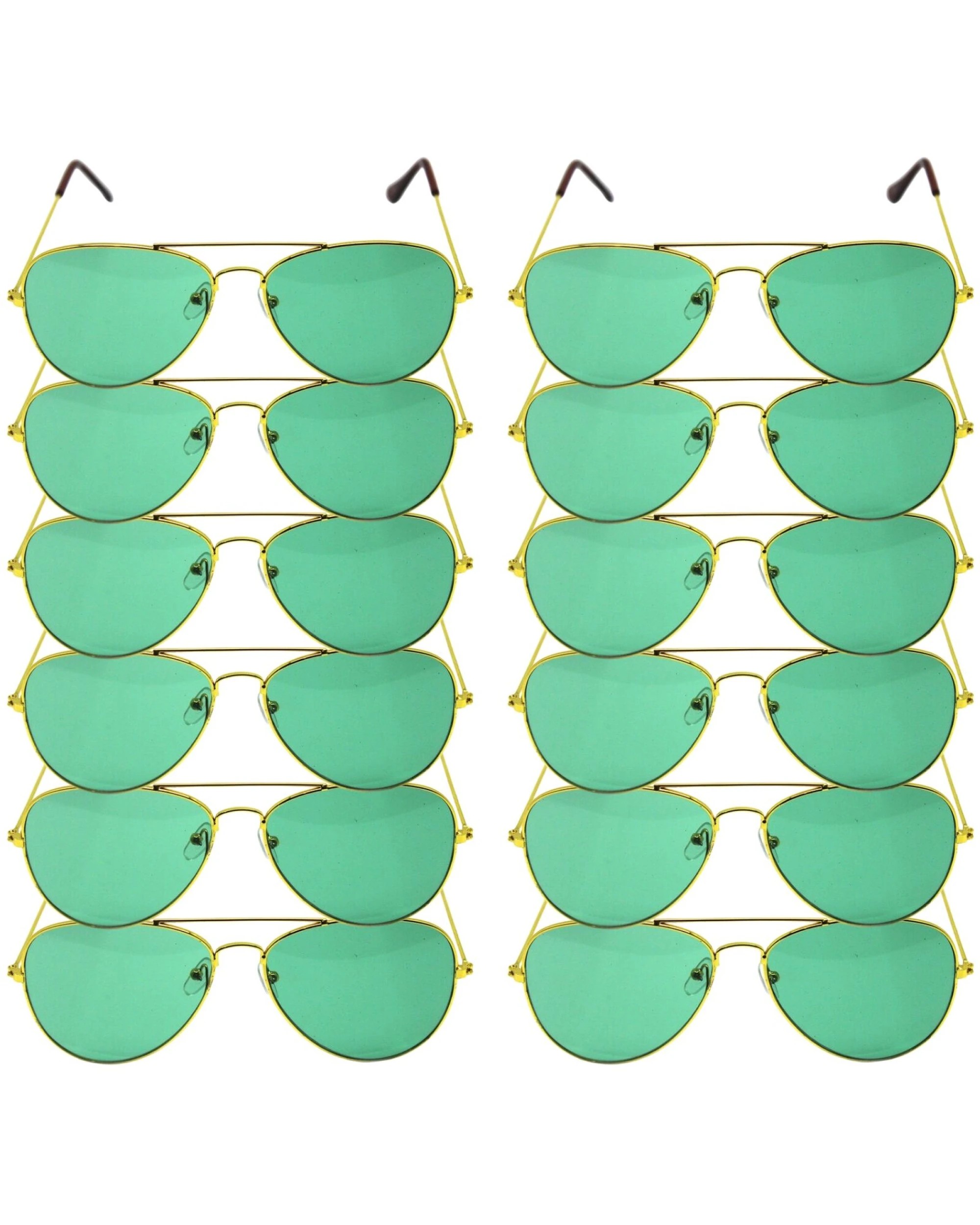 1 BR Costumes Green Aviator Party Glasses – Novelty Eyewear for Events, 1 of 3