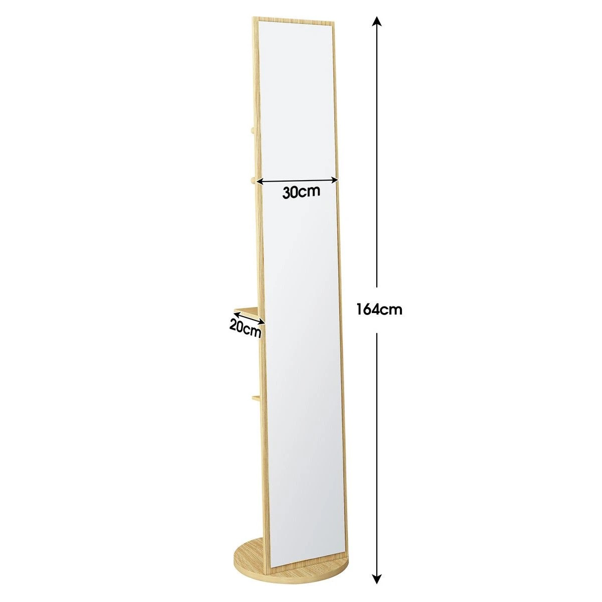 9 LUXSUITE Full Length Body Rotating Mirror Free Standing, 9 of 10