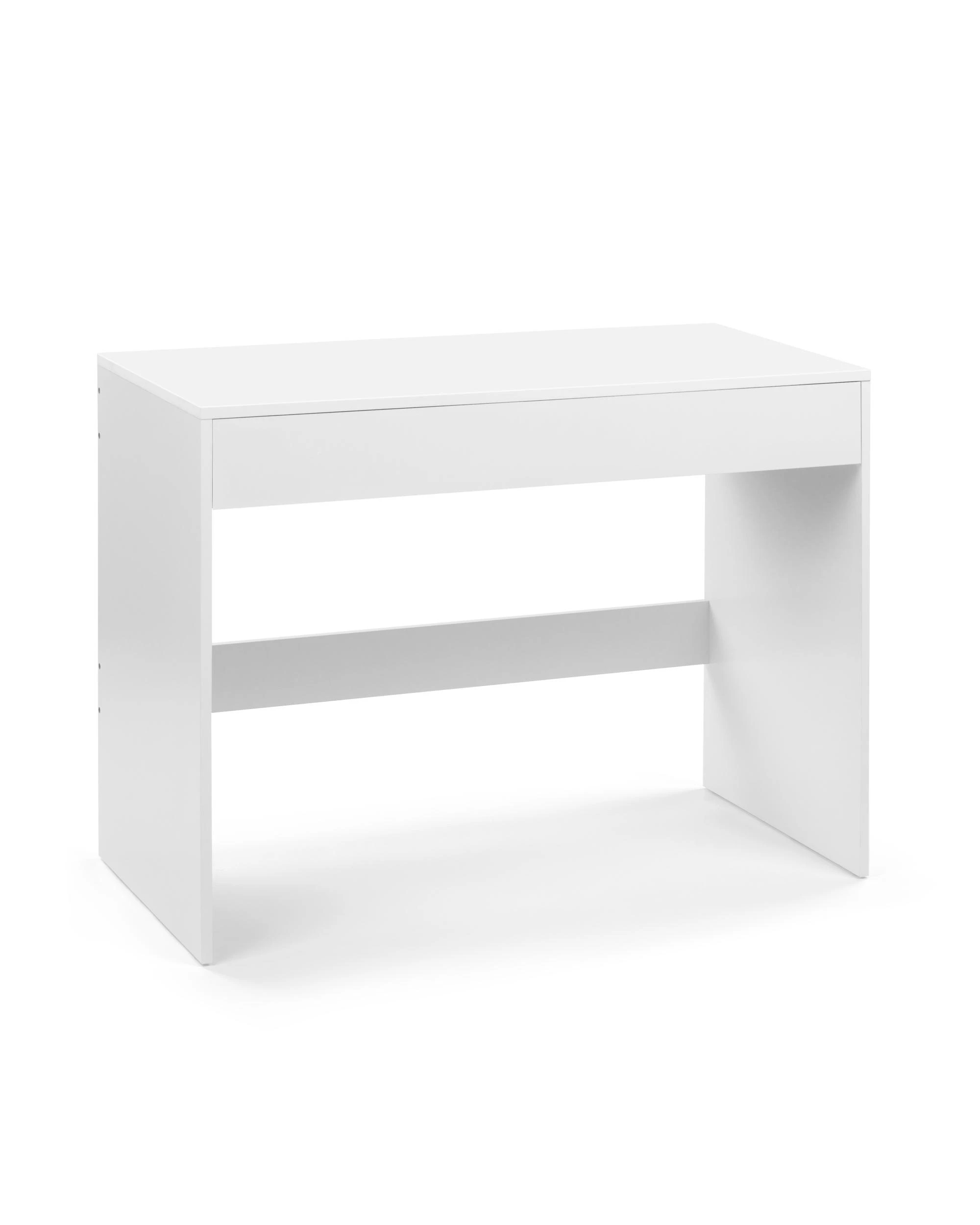 1 Kodu Belle Computer Desk Student Study Office Desk with Drawer - White, 1 of 8