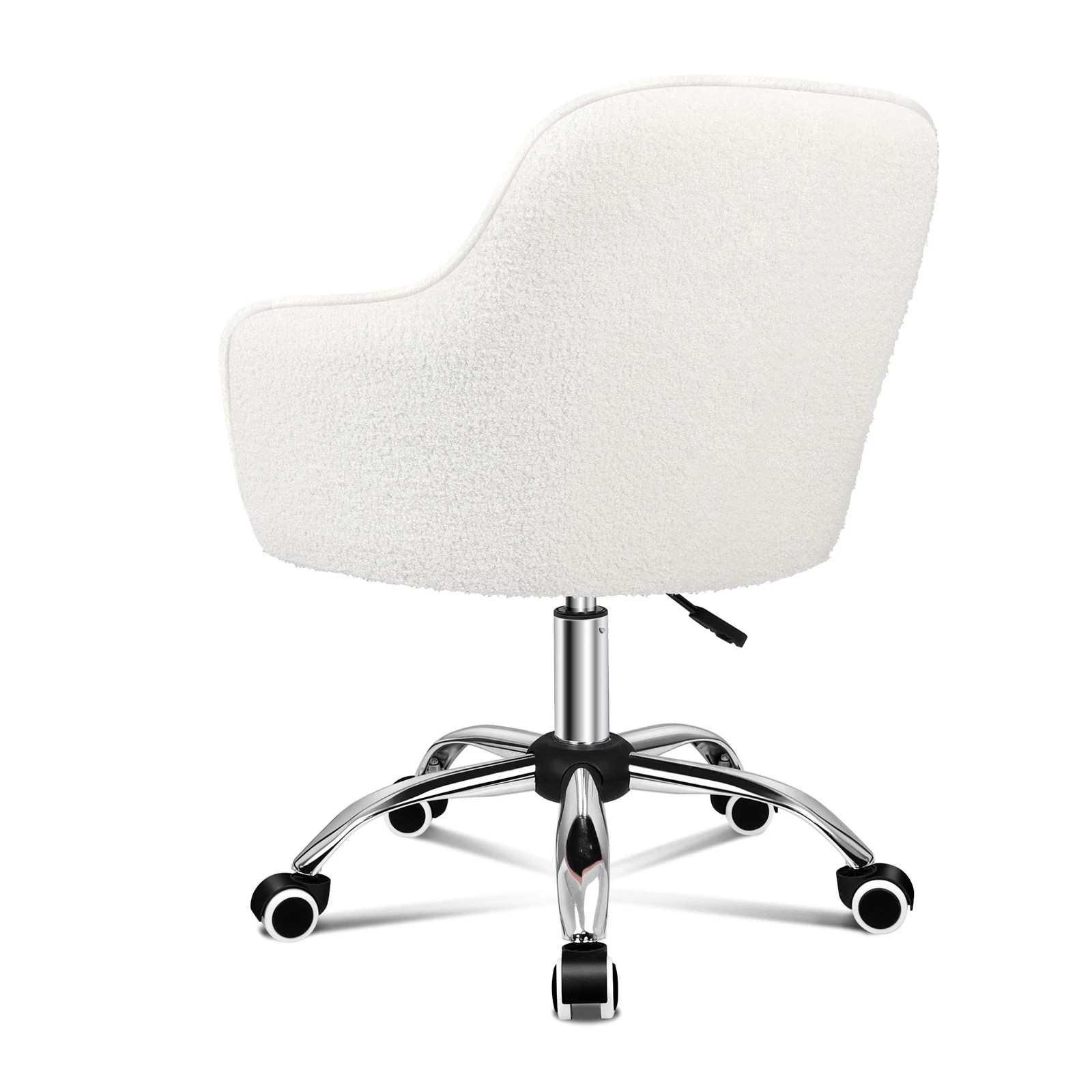 5 Alfordson Boucle Office Chair Computer Swivel Armchair Work Adult Kids - White, 5 of 10