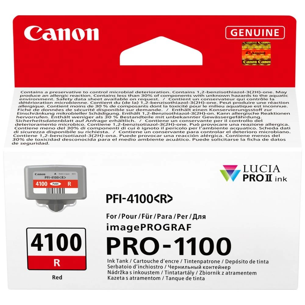 1 Canon PFI-4100 Red Ink, 1 of 3