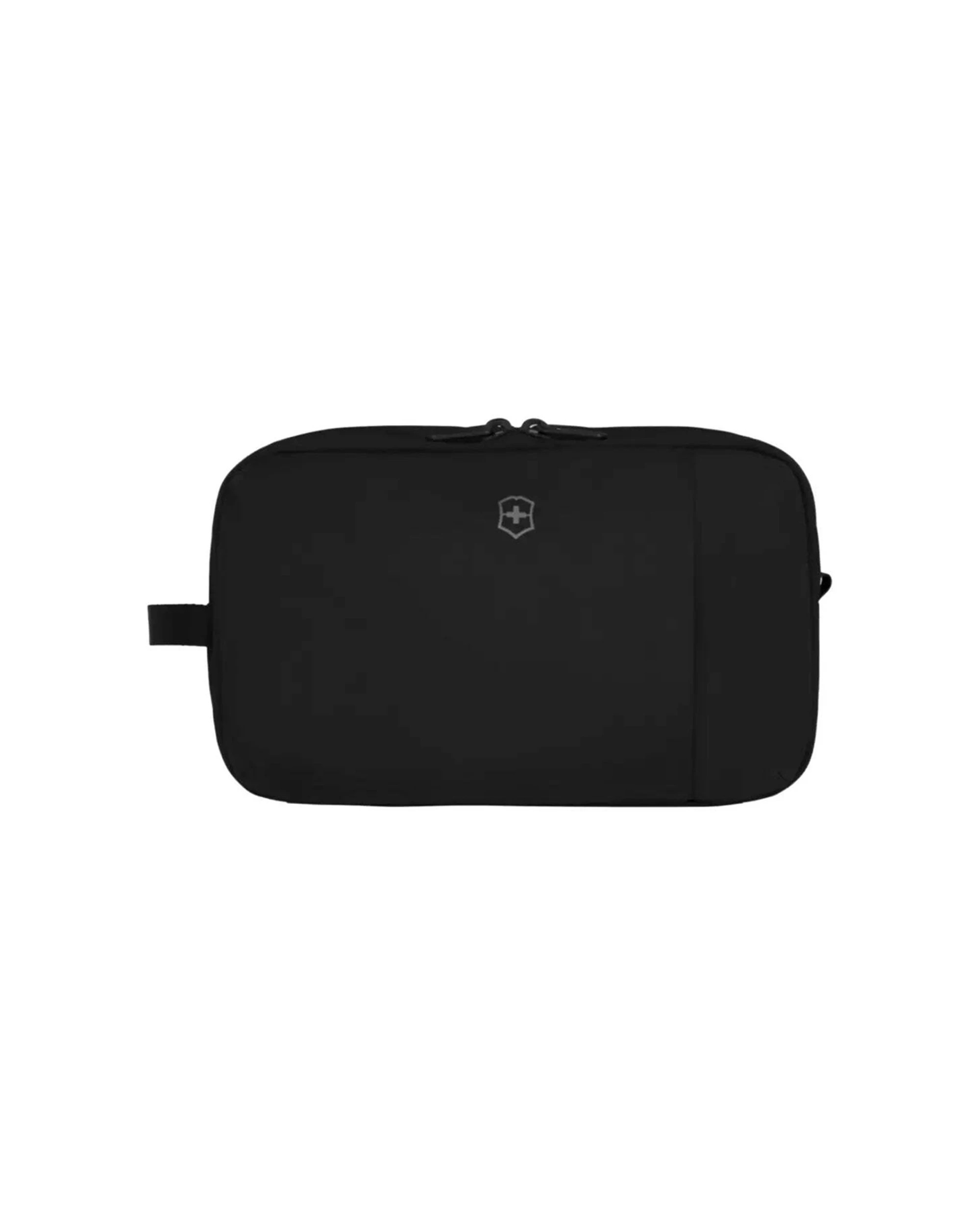 1 Victorinox Toiletry Bag Antimicrobial Lining Spill Proof Compartment Elast - Black, 1 of 3