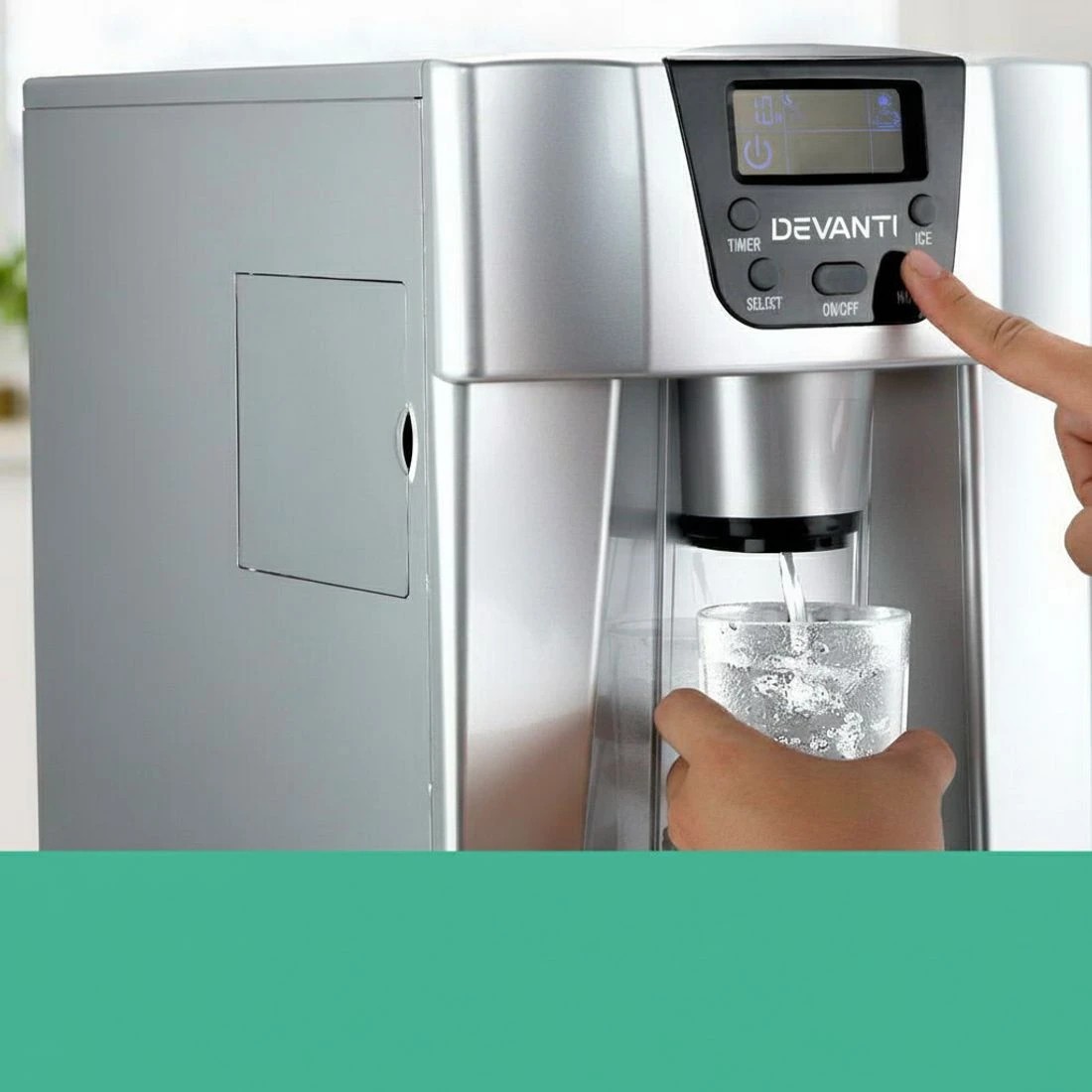 5 Devanti 12kg Ice Maker Machine with Water Dispenser - Silver, 5 of 8