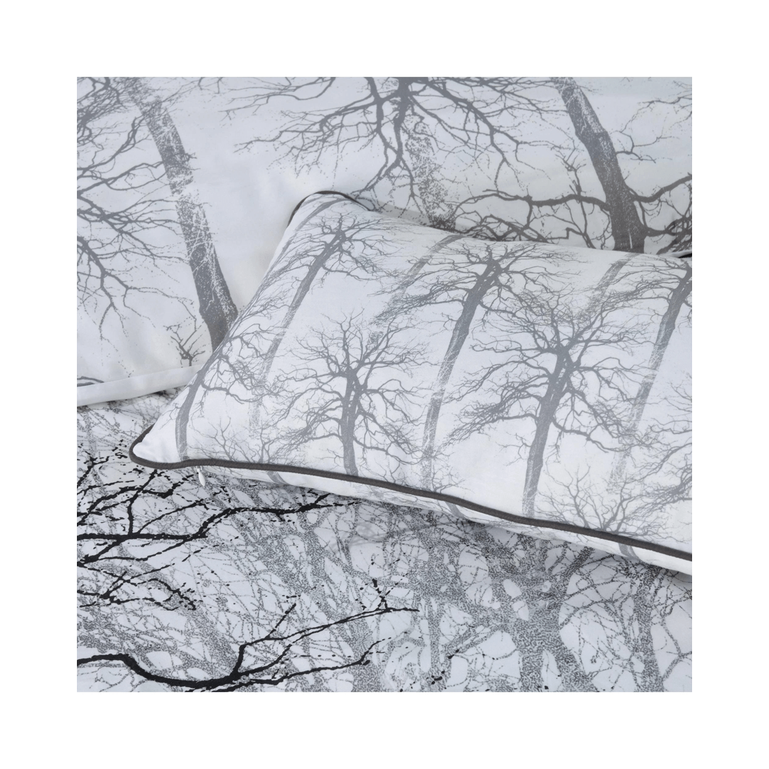 3 Bianca Bedding Myrtleford Grey Cotton Sateen Quilt Cover Set - Super King
 - Super King Bed
 - grey, 3 of 4