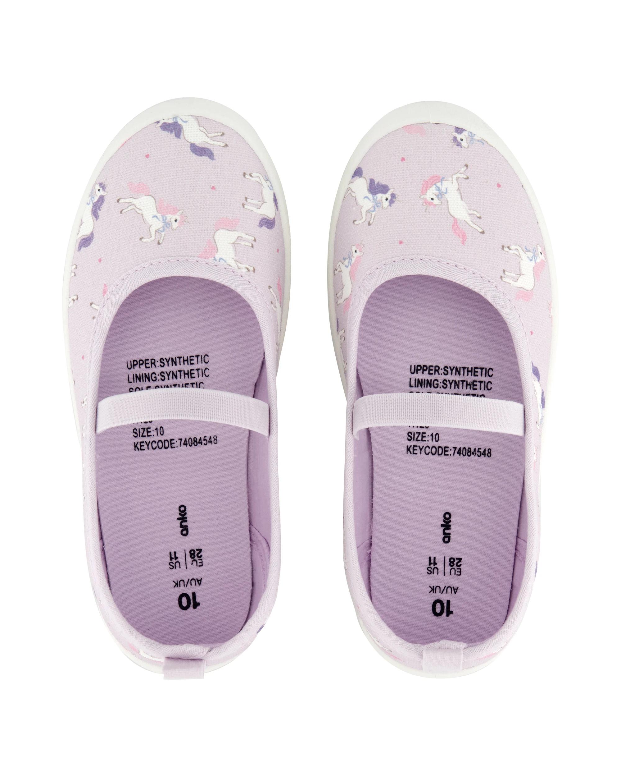 2 Junior Print Canvas Shoes Unicorn, 2 of 5