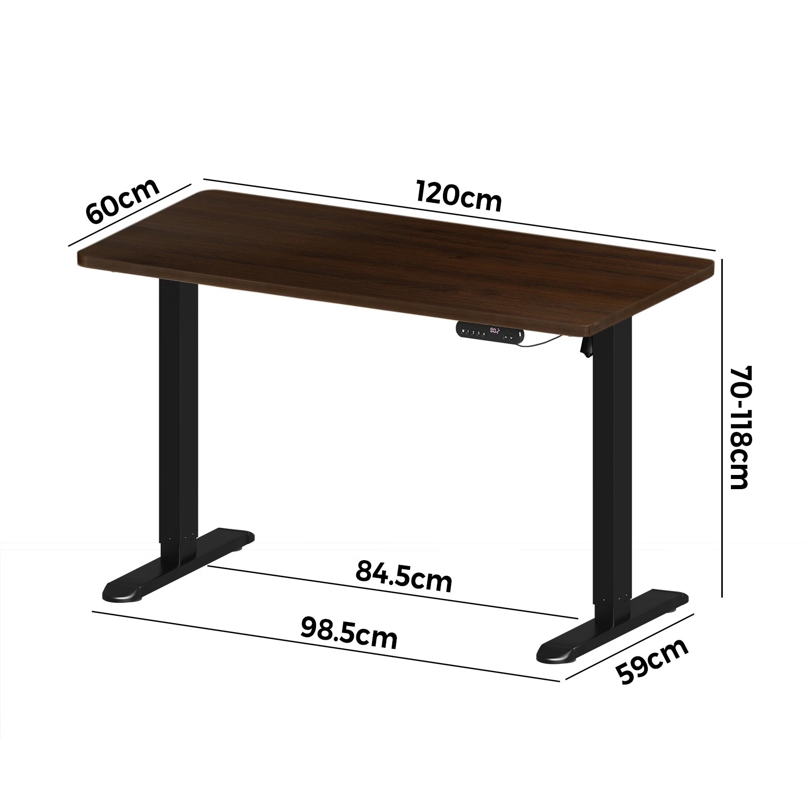 4 Oikiture 120cm Electric Standing Desk Single Motor Height Adjustable Sit Stand Table
 - Multi, 4 of 4