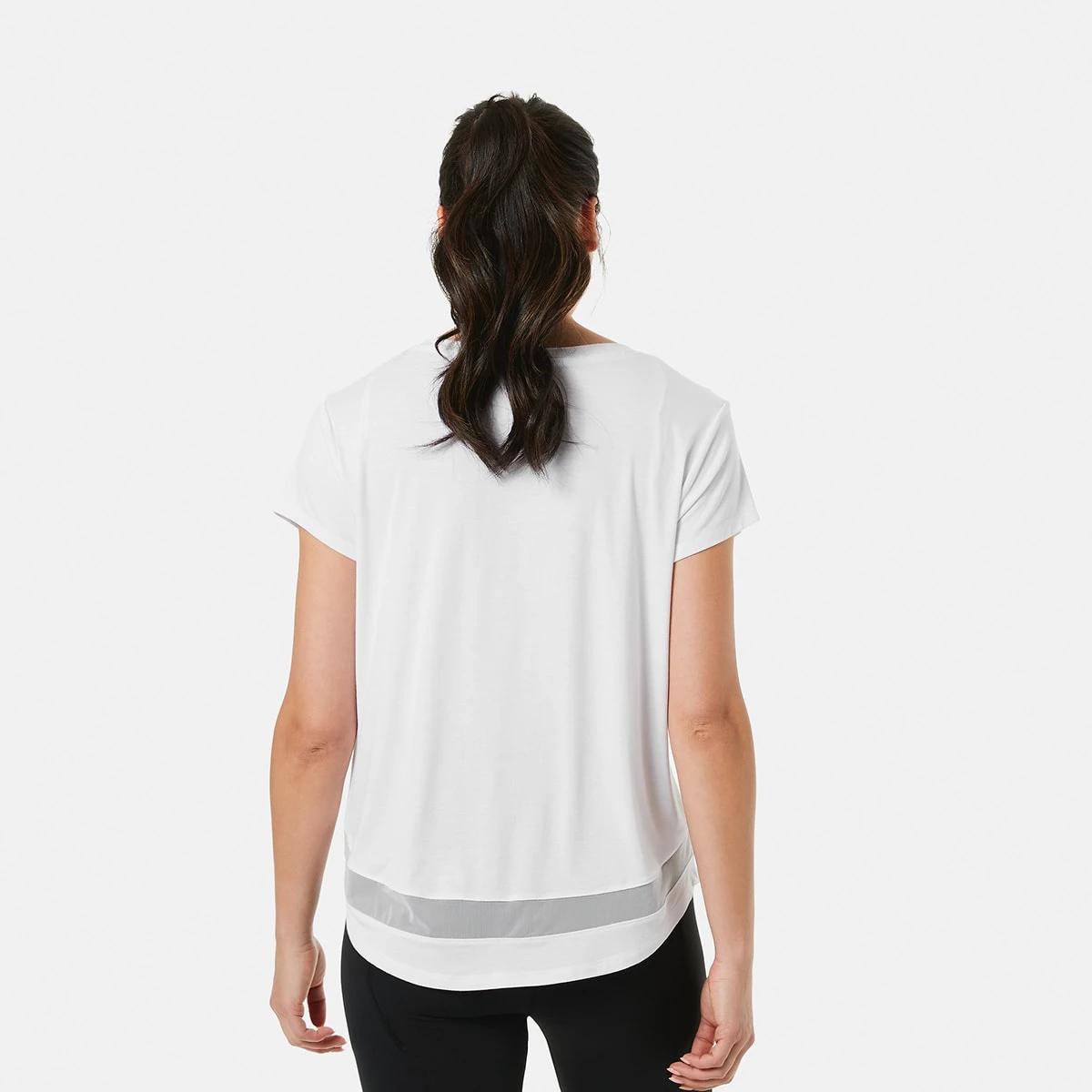 3 Active Womens Short Sleeve Mesh T-shirt WHITE, 3 of 5