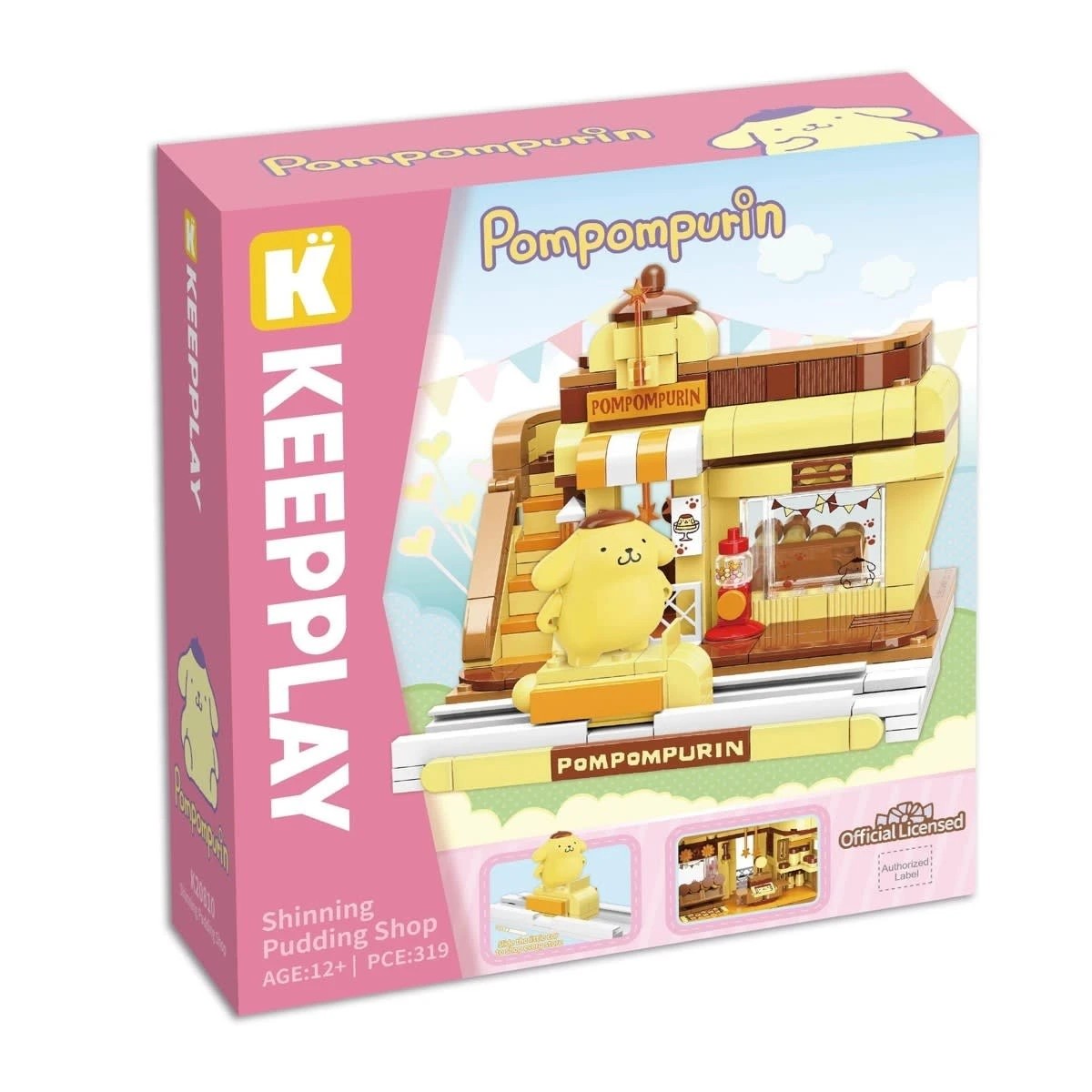 1 319 Piece Keepplay Hello Kitty Pompompurin Shinning Pudding Shop Playset, 1 of 5