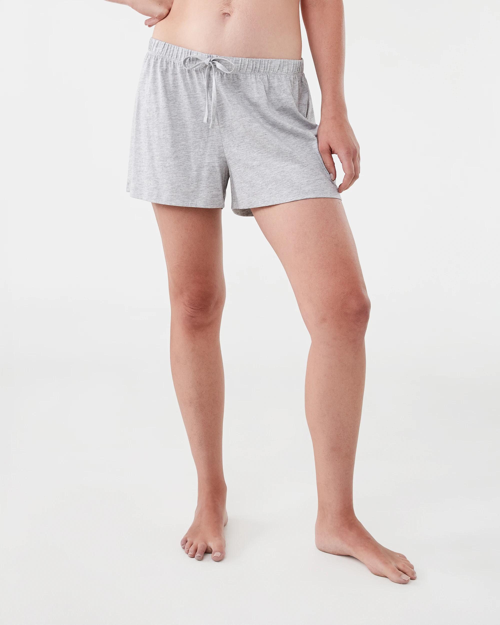 5 Cotton Knit Sleep Shorts SILVER MARLE, 5 of 5