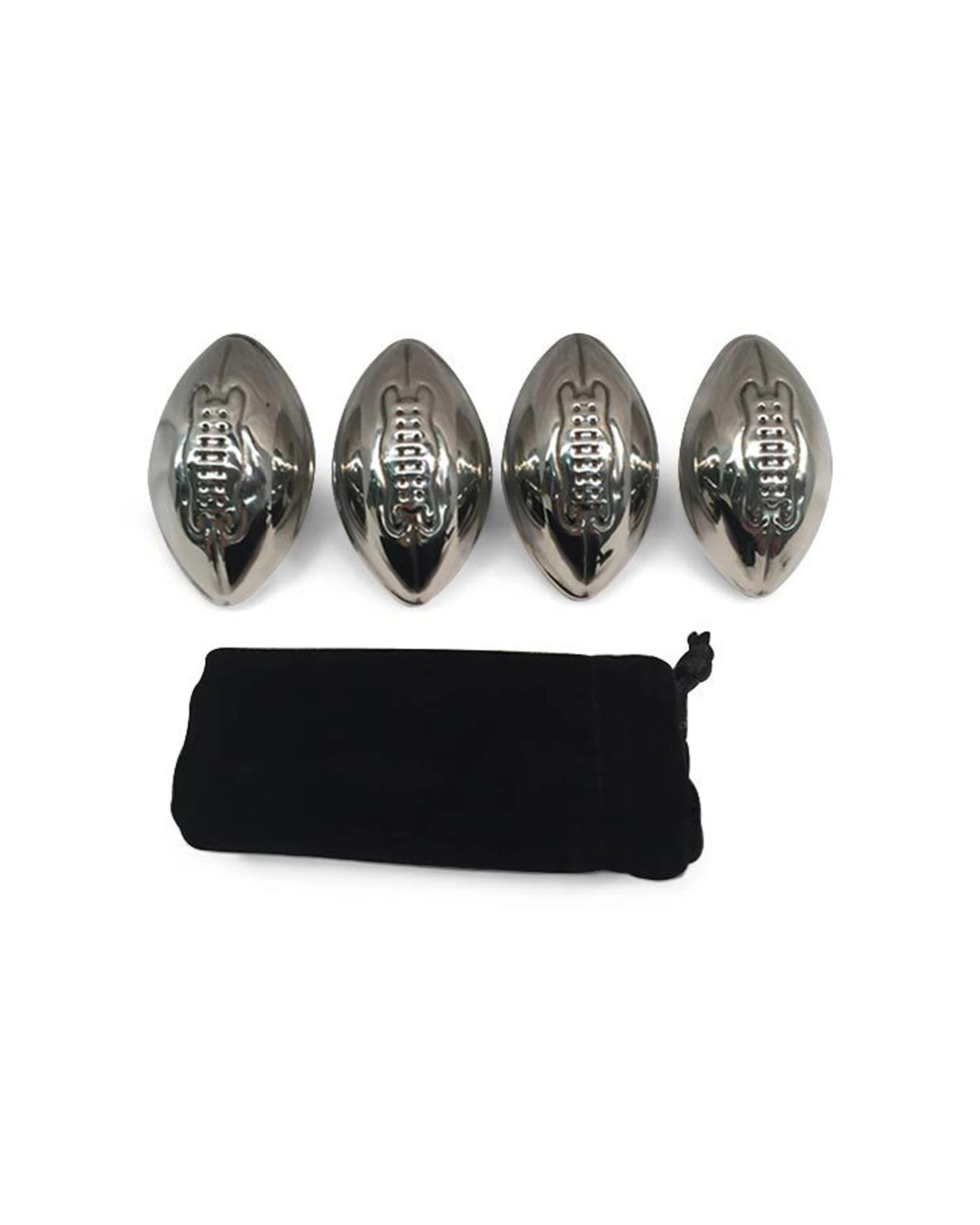 3 Mens Republic 4Pc Stainless Steel Footy Ball Ice Cubes Keeps Drinks Cold - Metallic, 3 of 4
