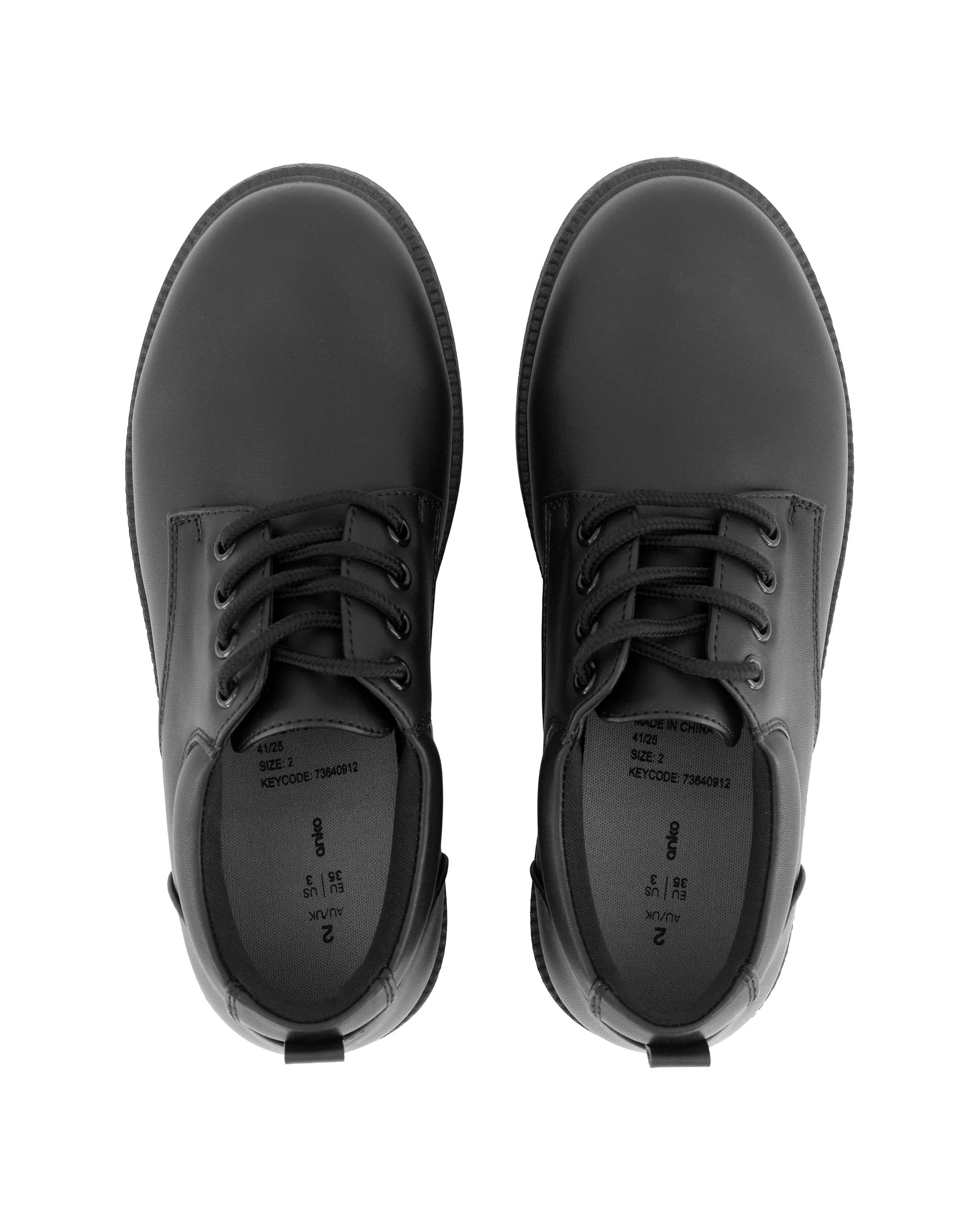 2 Senior School Lace-up Shoes Black, 2 of 5
