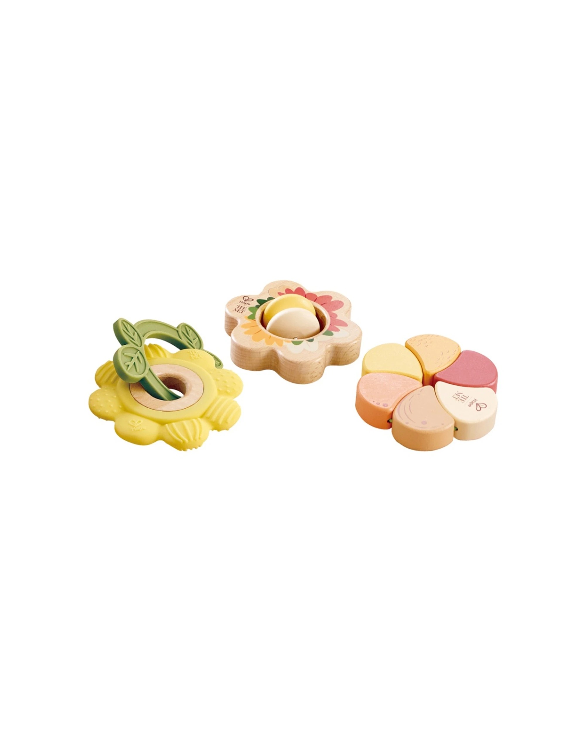 1 Hape Artful Flowers Rattle Trio Sensory Play Art Inspired Baby Toy Set for Developmental Play - Multi, 1 of 4