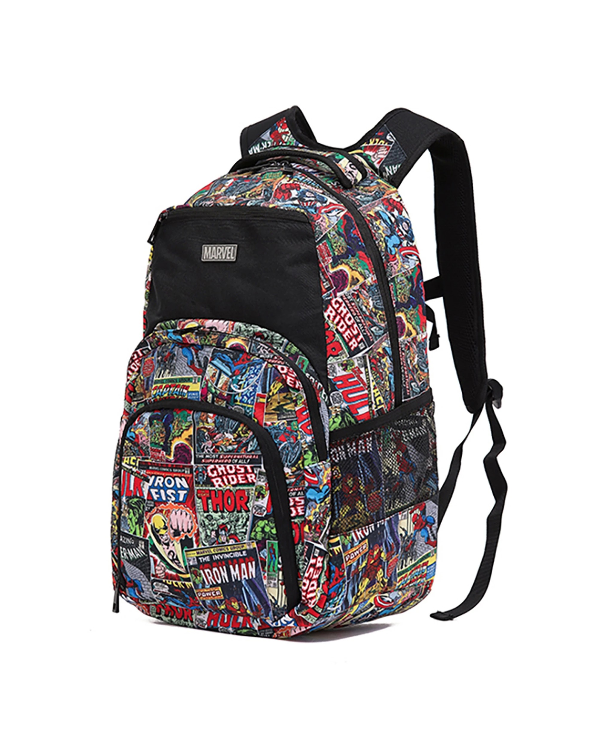1 Marvel Comic Laptop Padded Adults Shoulder Backpack Multiple Compartments - Multi, 1 of 8