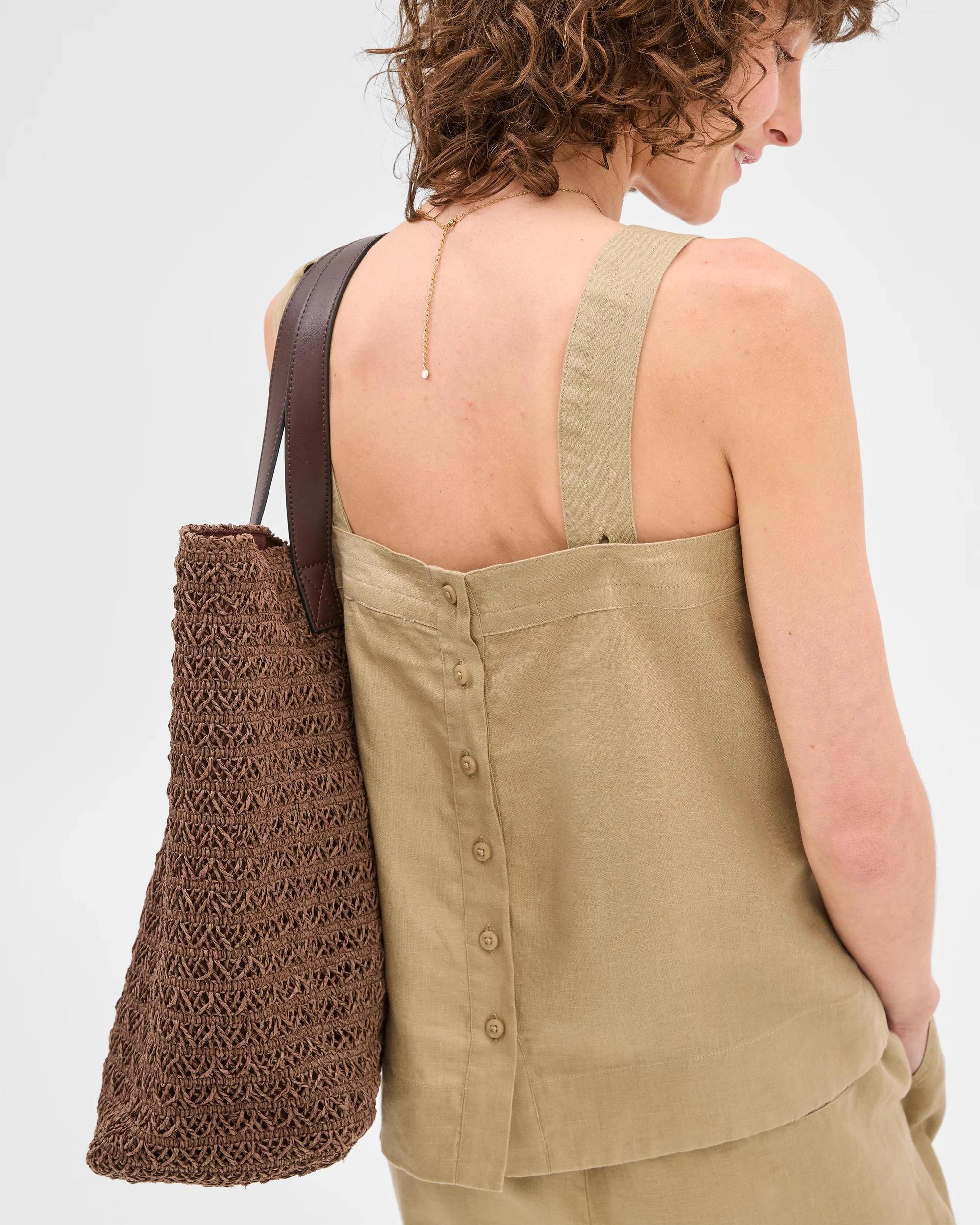 3 Target European Linen Stitch Detail Cami QUINOA, 3 of 7