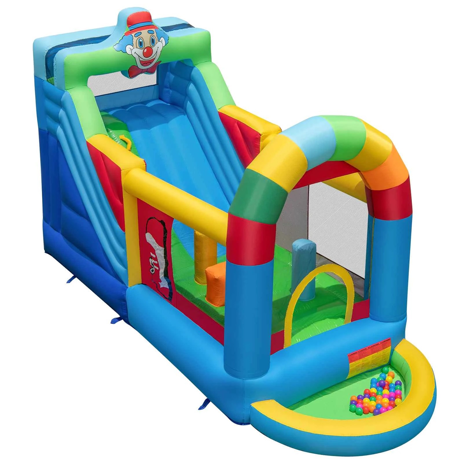 1 Costway Inflatable Bounce House Clownland Bouncy Castle No Blower, 1 of 1