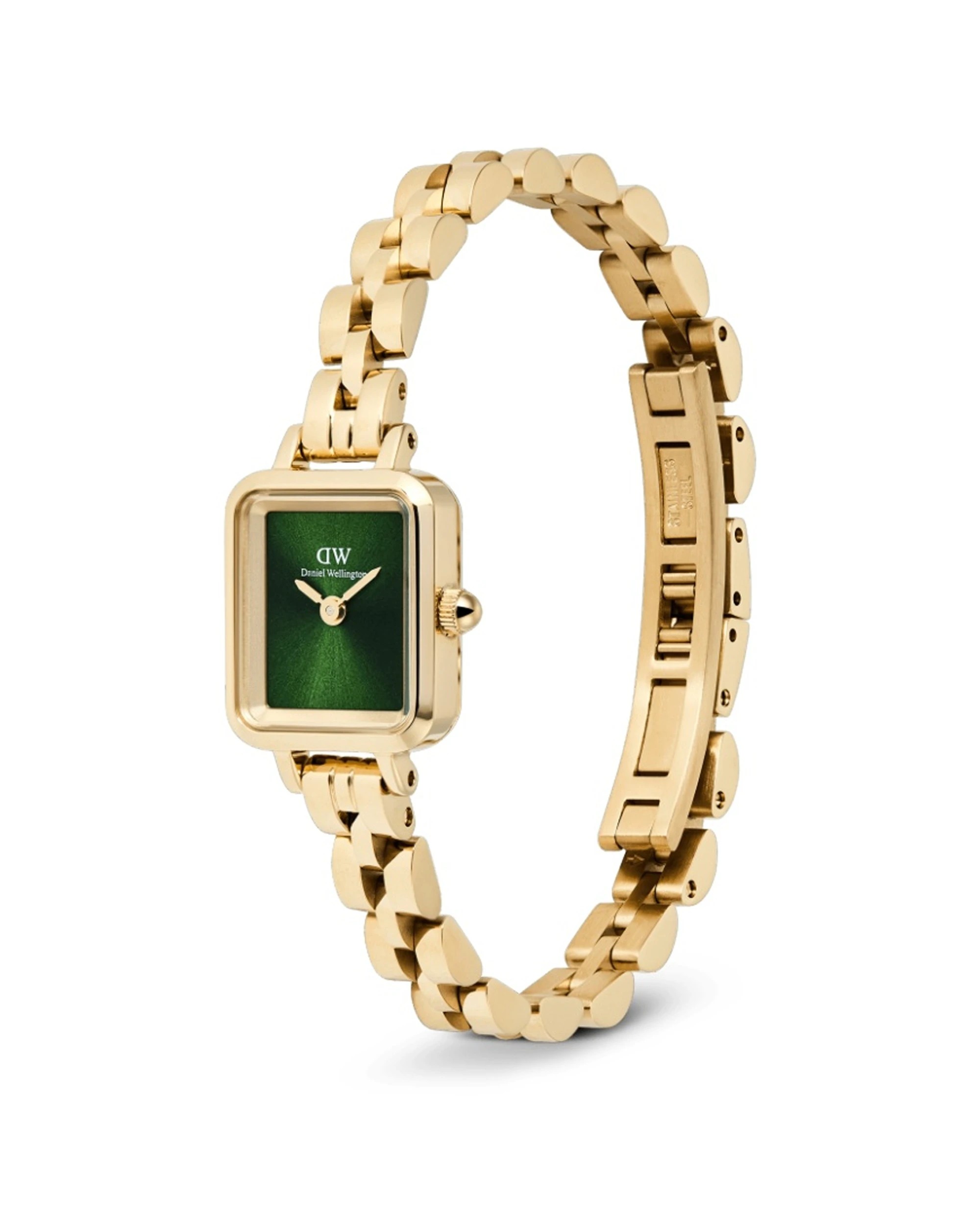 2 Daniel Wellington Quadro Mini Arch 3-Link Emerald Sunray Gold Watch 18.2x15.4mm, 2 of 5