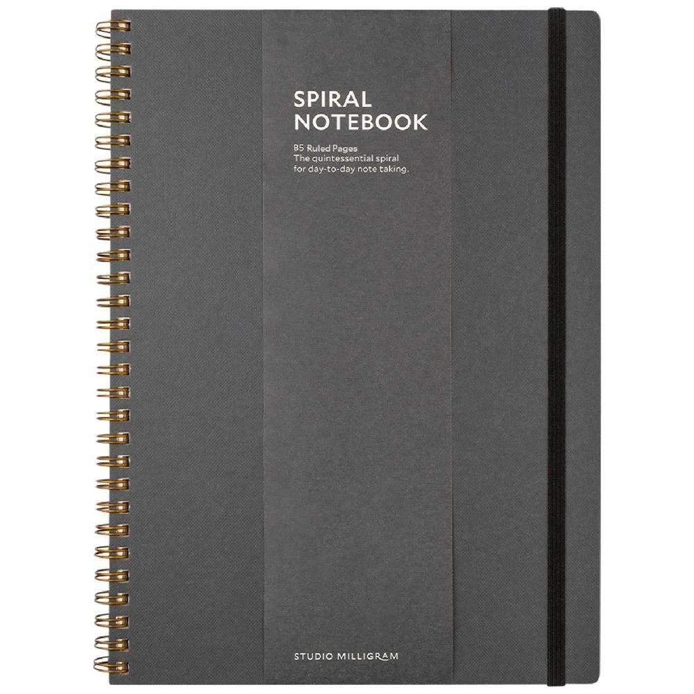 1 Milligram B5 Spiral Notebook 192 Pages Black, 1 of 3