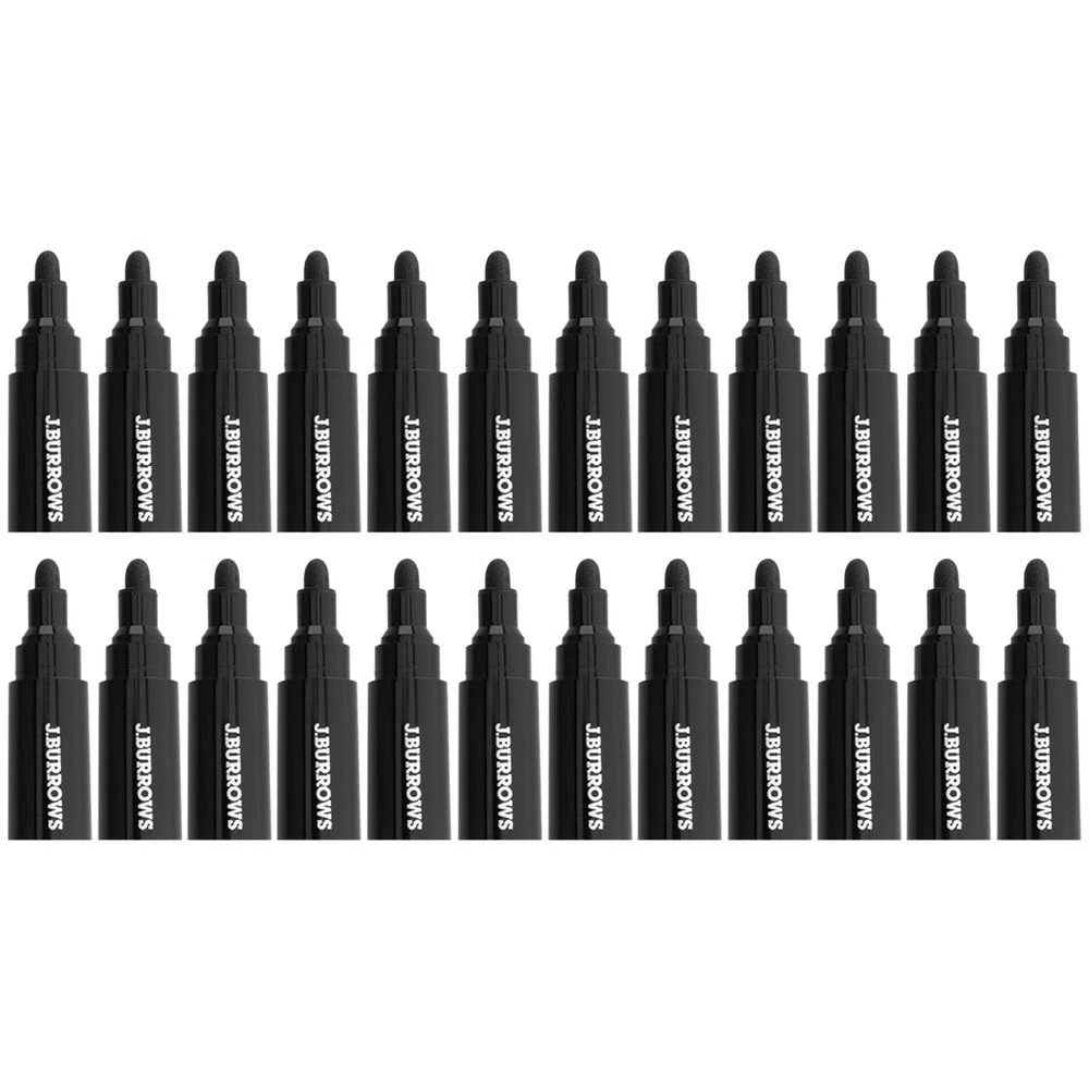 4 J.Burrows Permanent Markers Bullet Black 24 Pack, 4 of 4