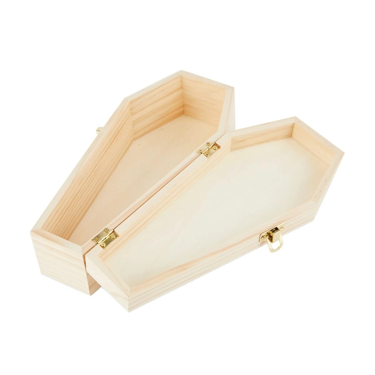 3 Halloween Craft Wood Coffin Box - Small, 3 of 5