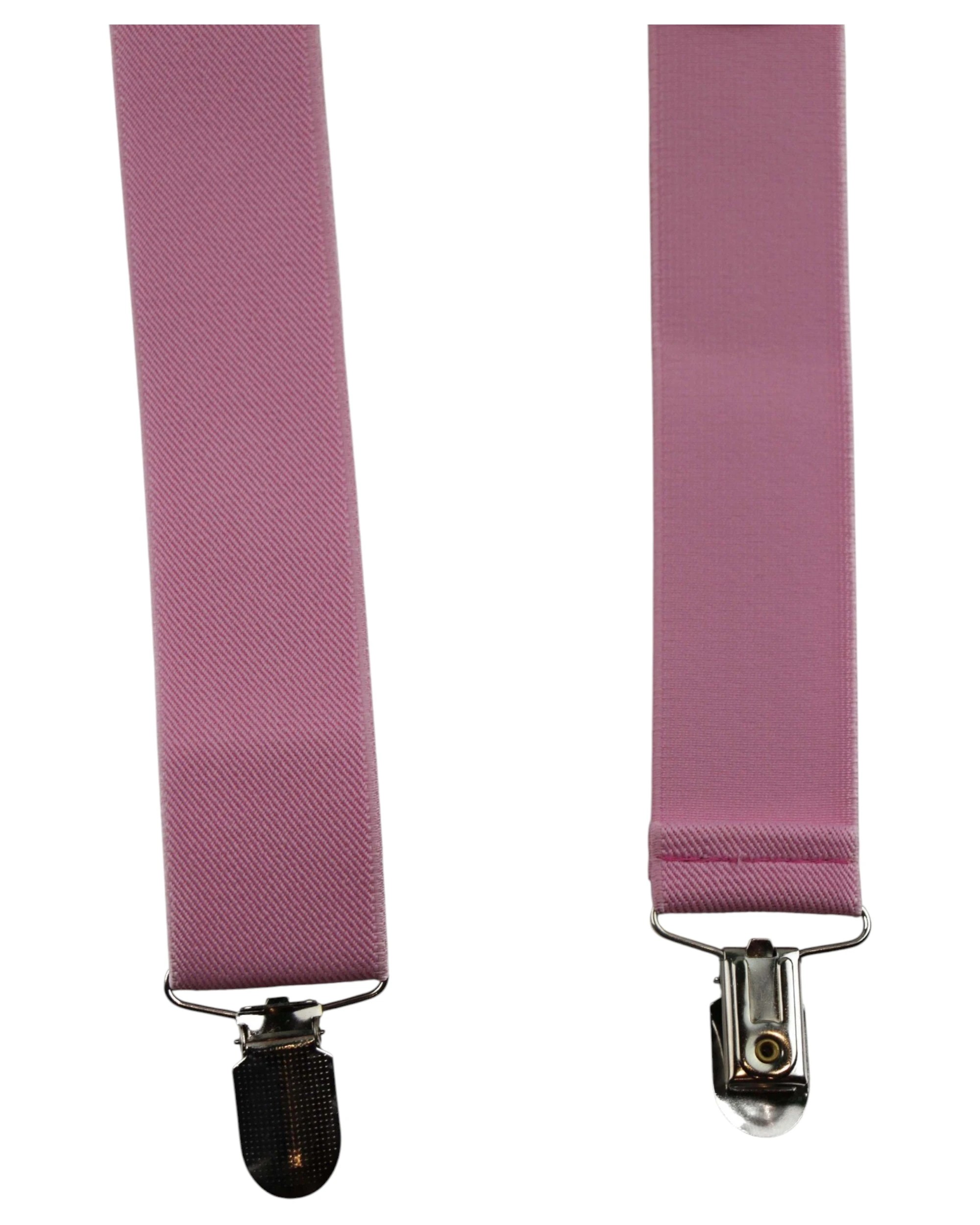 2 Zasel Mens Wide Heavy Duty Adjustable 100cm Baby Pink Suspenders - Pink, 2 of 4