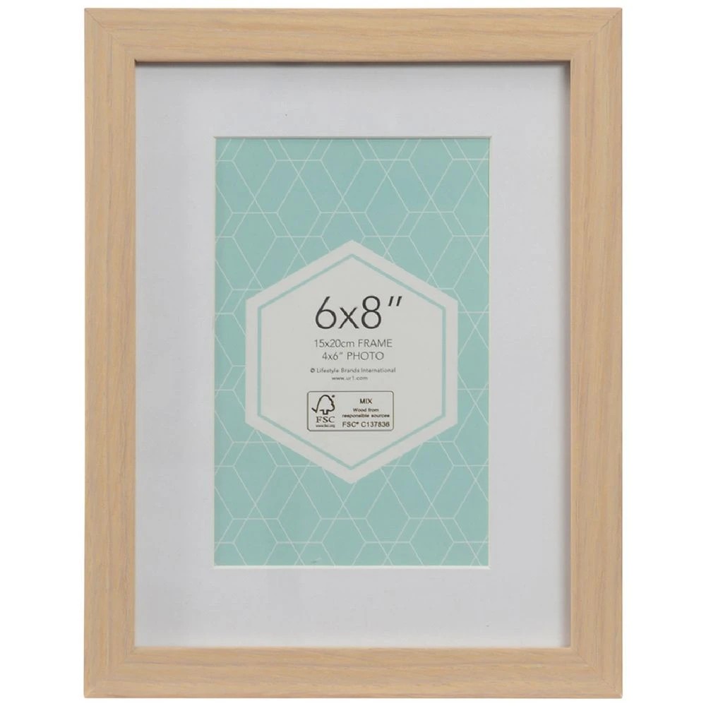 1 Promenade 6x8" Frame Oak, 1 of 5