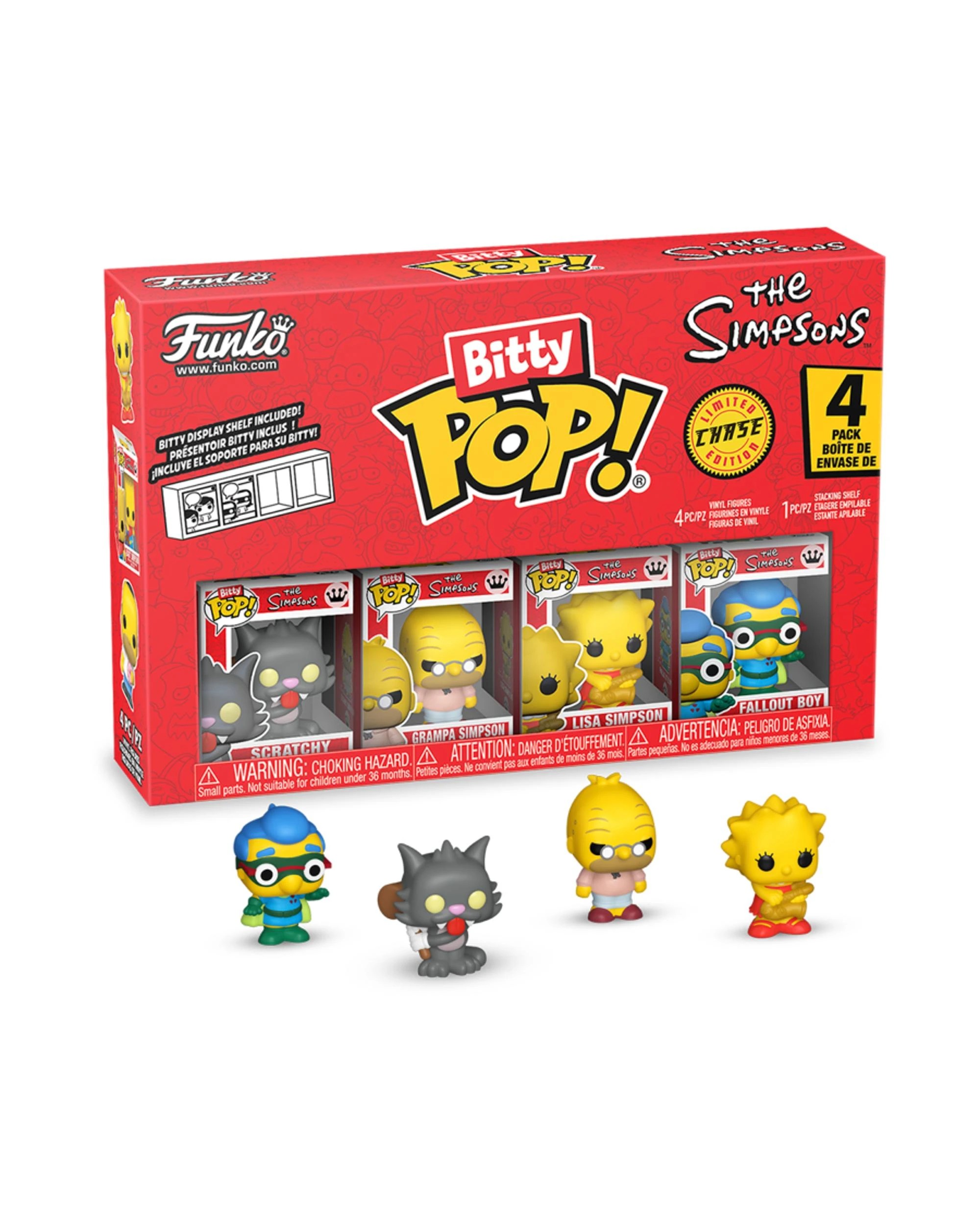 1 The Simpsons Scratchy Bitty 4 Pack Funko POP! Vinyl, 1 of 5