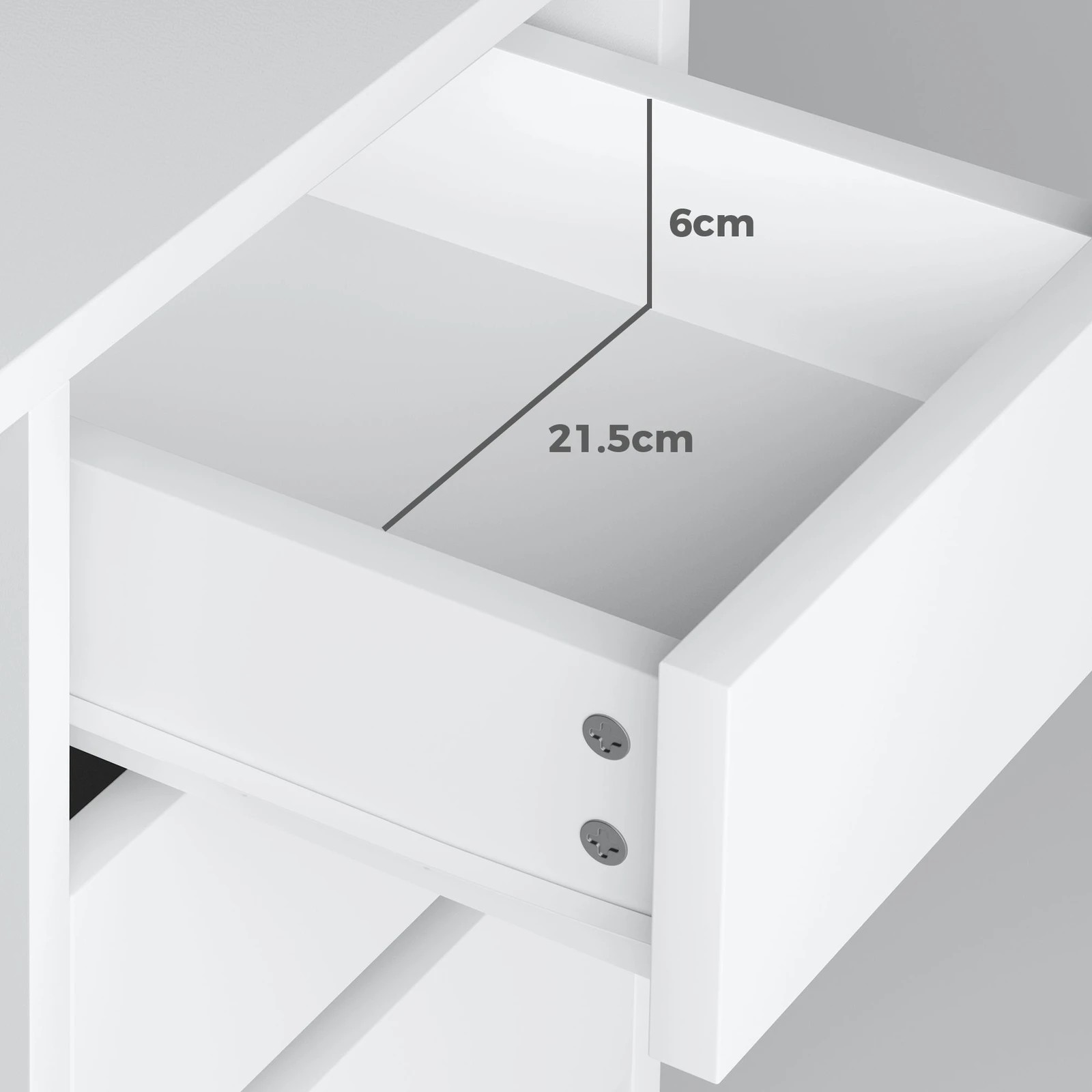 4 Alfordson Dressing Table Stool Set Makeup Tri-fold Mirror Vanity Desk - White, 4 of 10