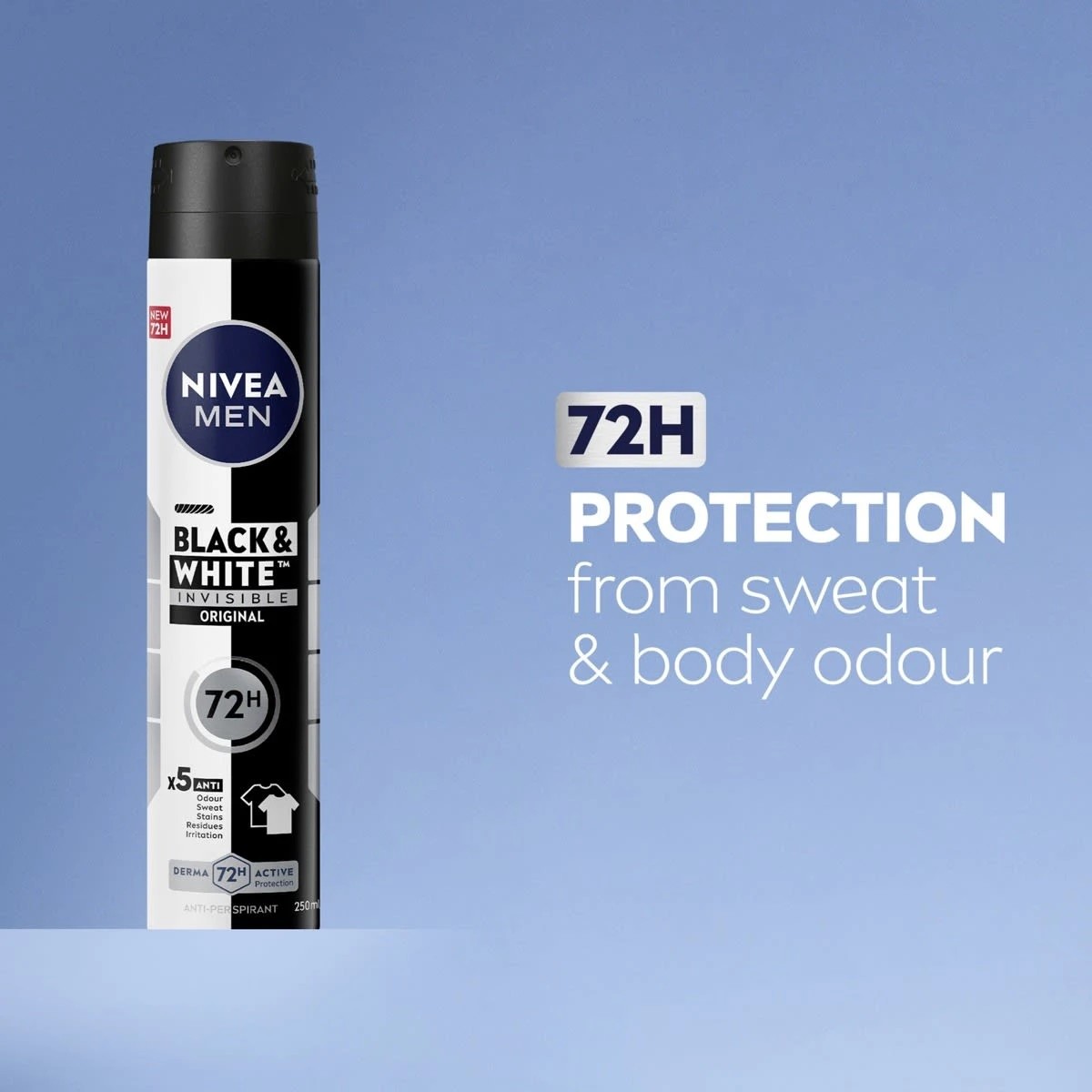 5 Nivea Men Black & White Invisible Original Anti-Perspirant Aerosol Deodorant 250ml, 5 of 7