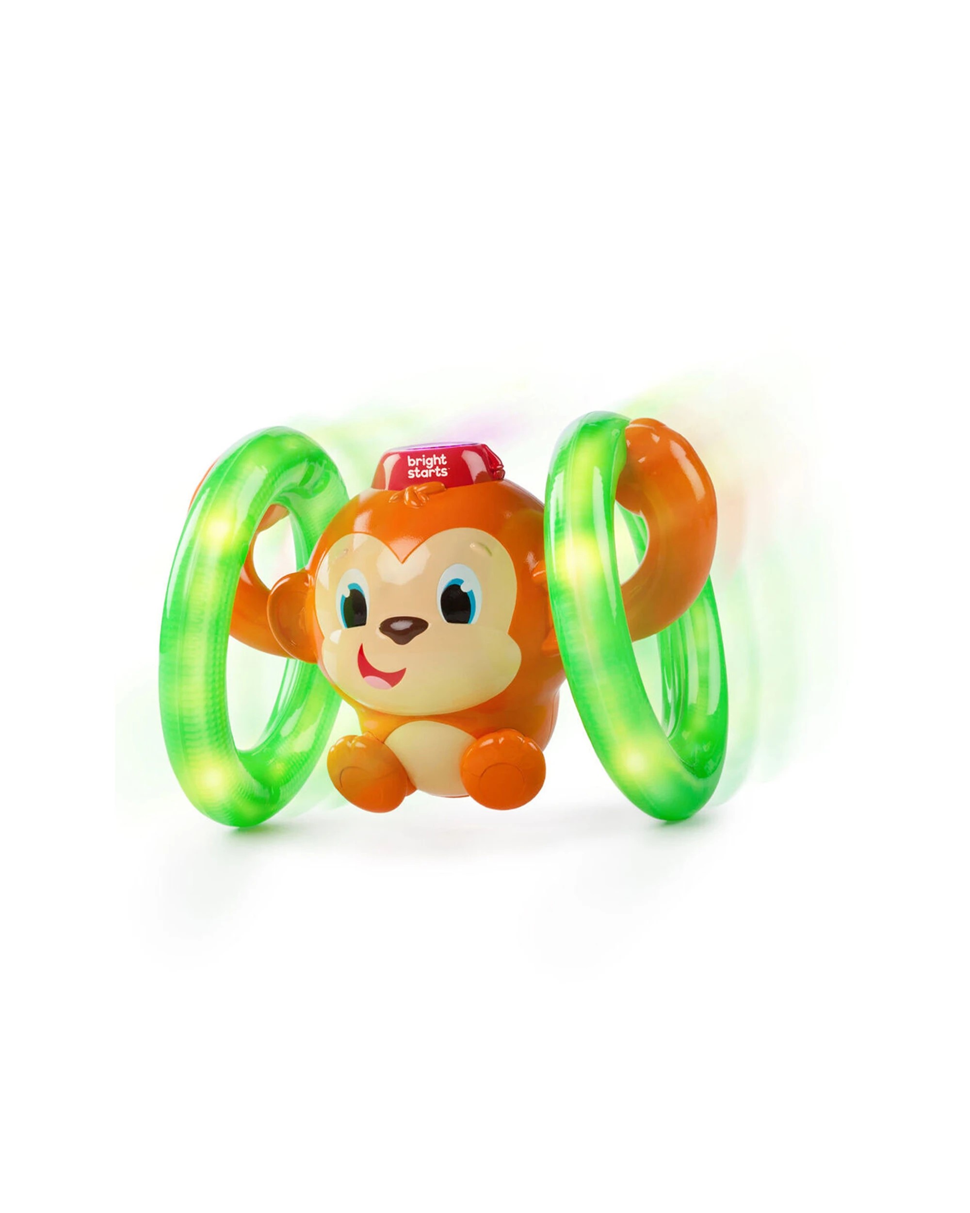 1 Bright Starts Roll And Glow Monkey Interactive Lights And Sounds Toy 6 Months - Multi, 1 of 5