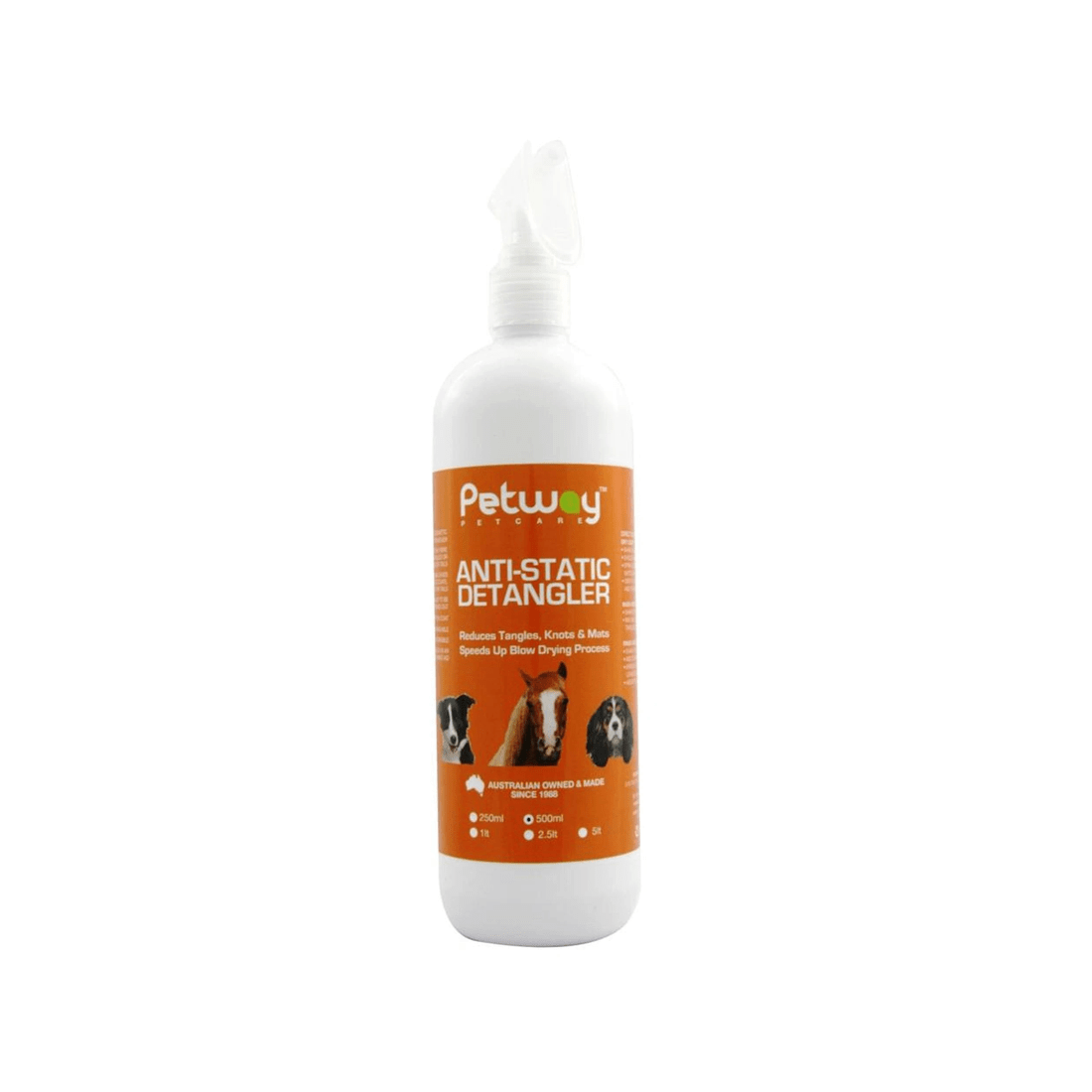 1 Petway Petcare Anti-Static Detangler Dogs & Horses Spray 500ml, 1 of 1