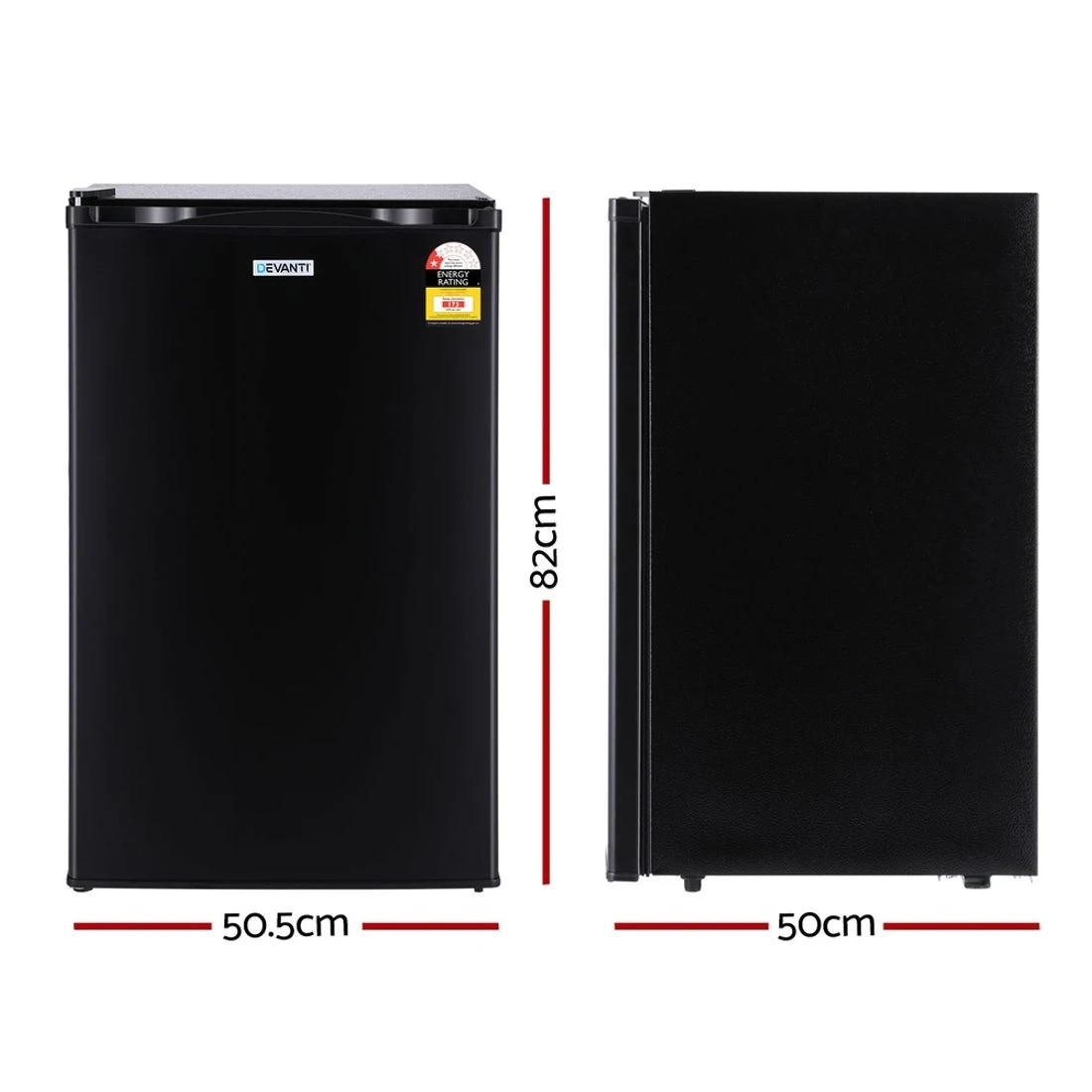 3 Devanti 110L Bar Fridge - Black, 3 of 6
