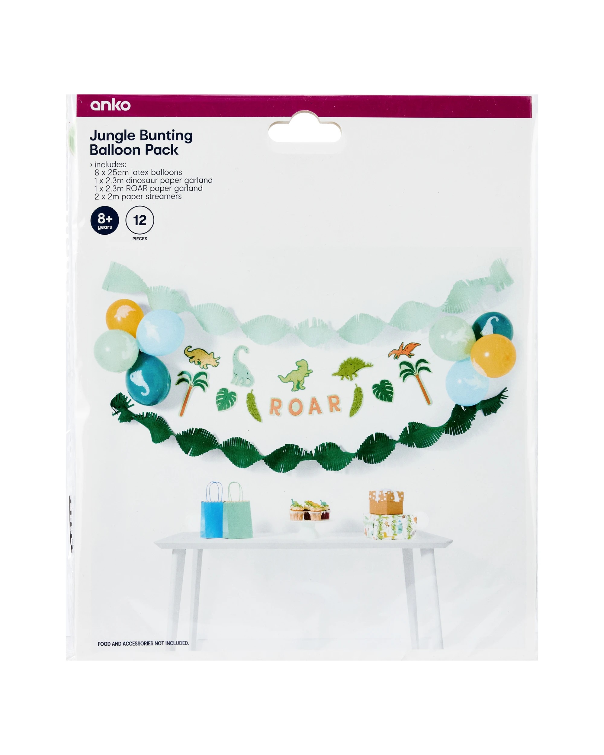 9 12 Piece Jungle Bunting Balloon Pack, 9 of 9