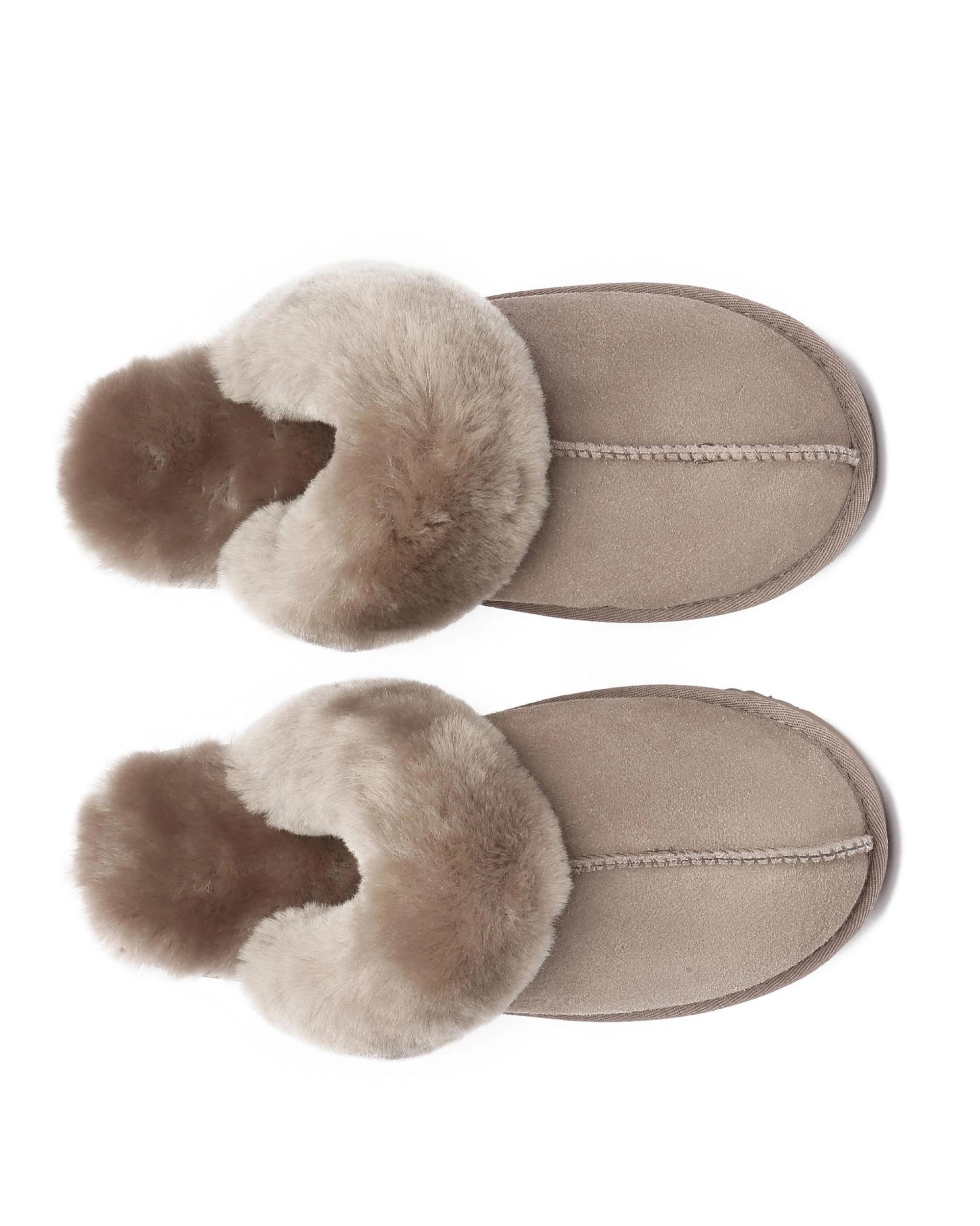 5 Everau Unisex Muffin Slipper Suede BROWN, 5 of 5