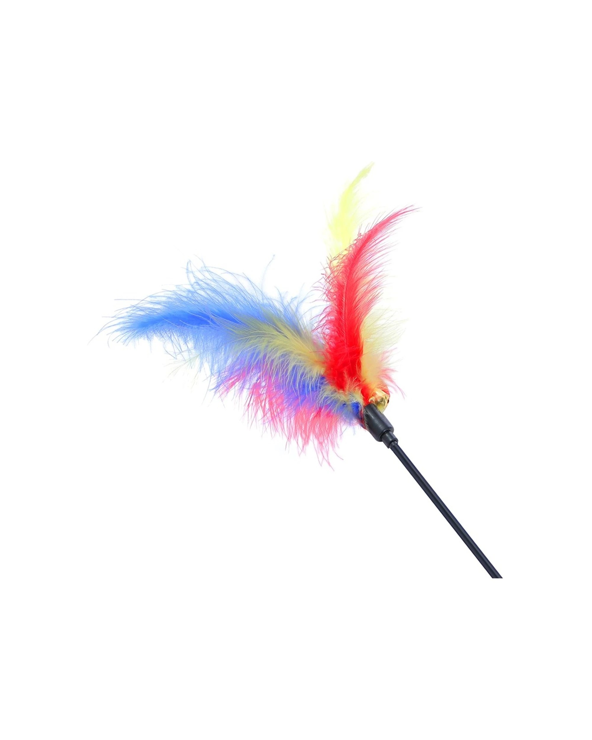 4 Paws And Claws 12pk Feather Teaser Dangler Cat Play Toy 60cm - Multi, 4 of 4