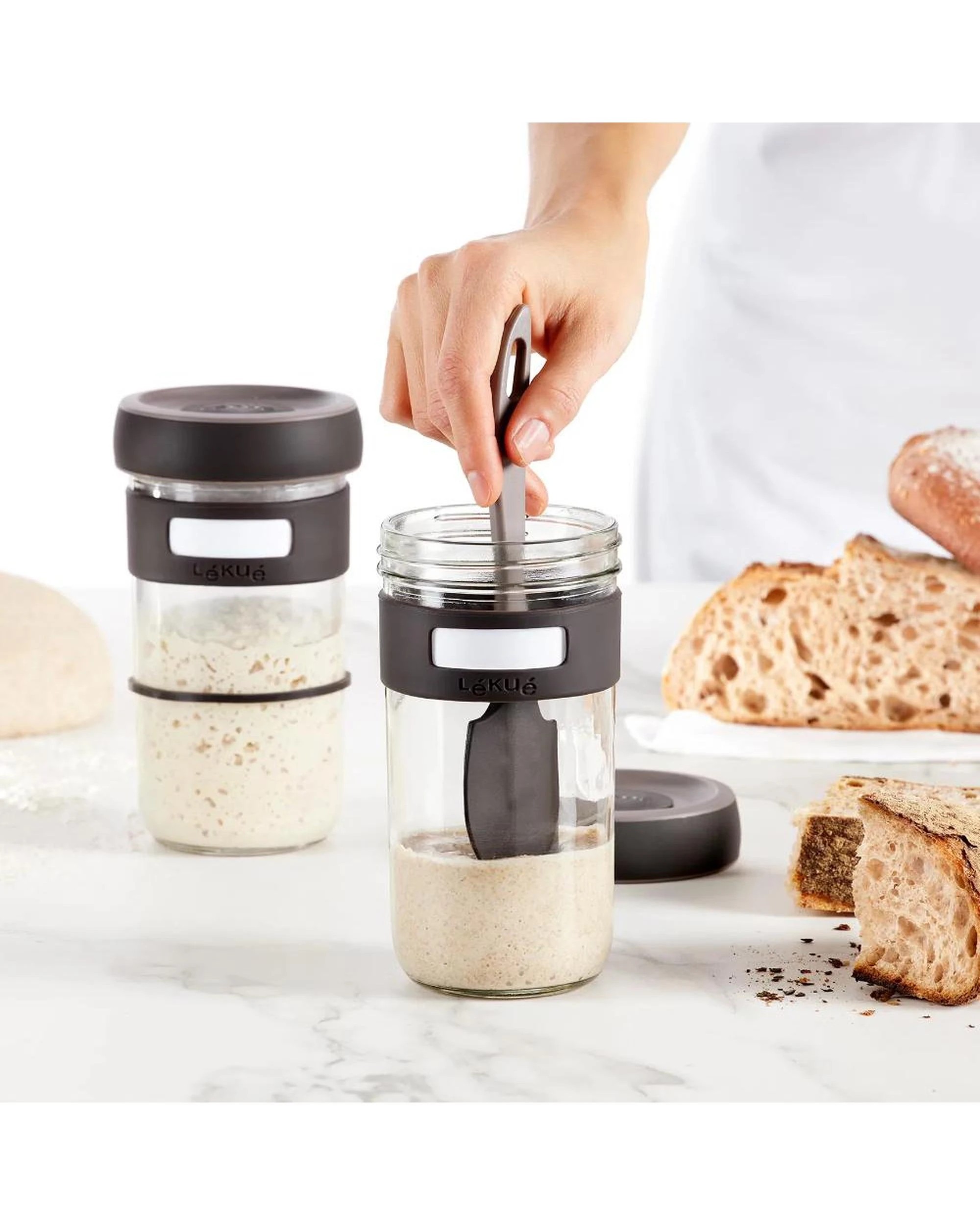 2 Lekue Sourdough Starter Set  700ml, 2 of 9