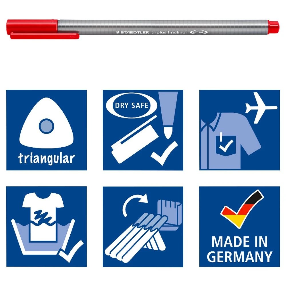 4 Staedtler Triplus Fineliners Assorted 15 Pack, 4 of 10