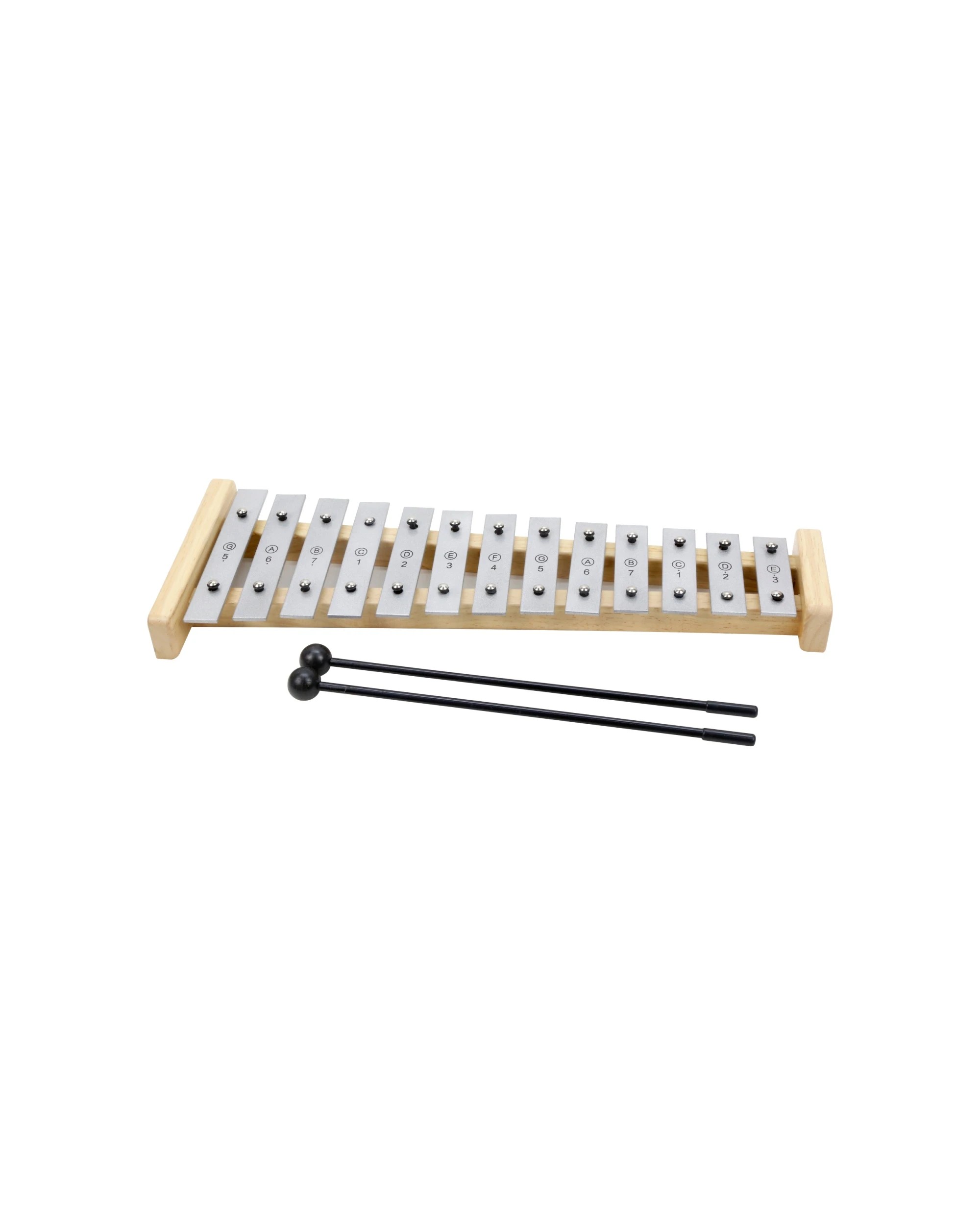 1 Vivaio Metal Xylophone Large Clear Sound Musical Instrument Educational Toy - Natural, 1 of 1