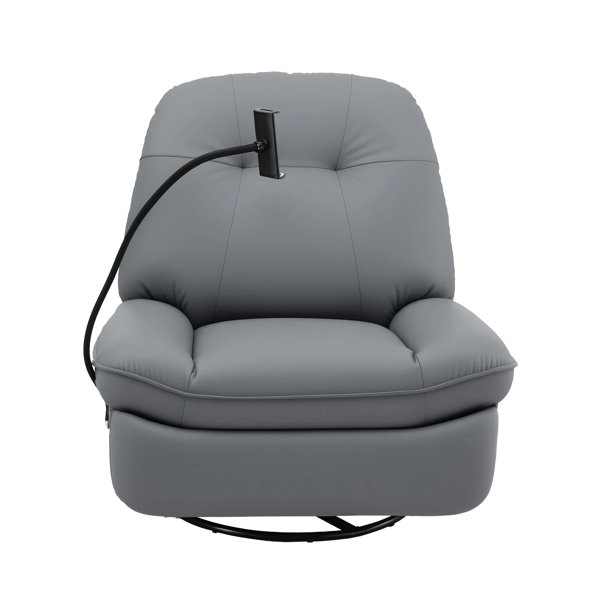 1 Artiss Manual Swivel Rocker Recliner with USB Ports Rocking Chair Nursery Sofa - Grey, 1 of 5