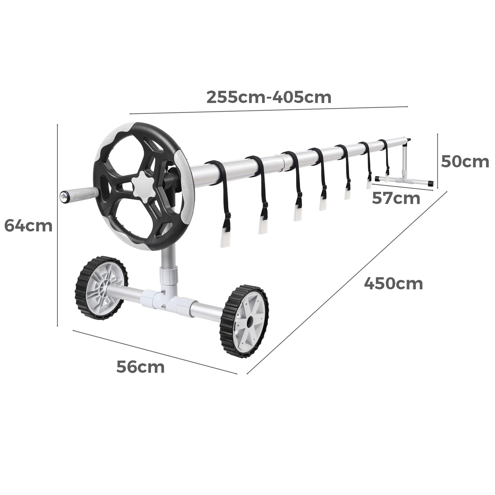 8 Alfordson Pool Cover Roller 4.5m - Grey, 8 of 10