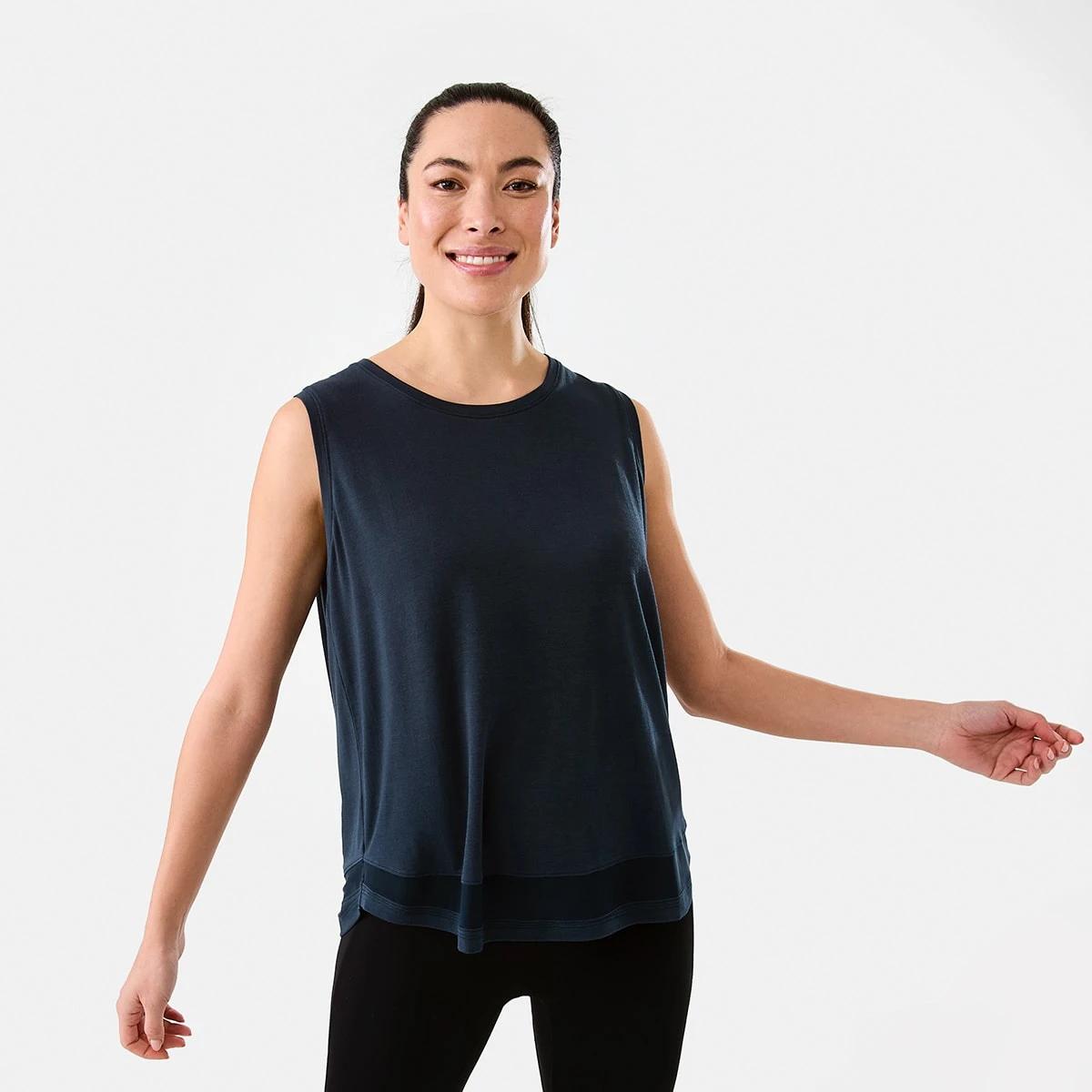 1 Active Womens Sleeveless Mesh Tank SKY CAPTAIN, 1 of 6