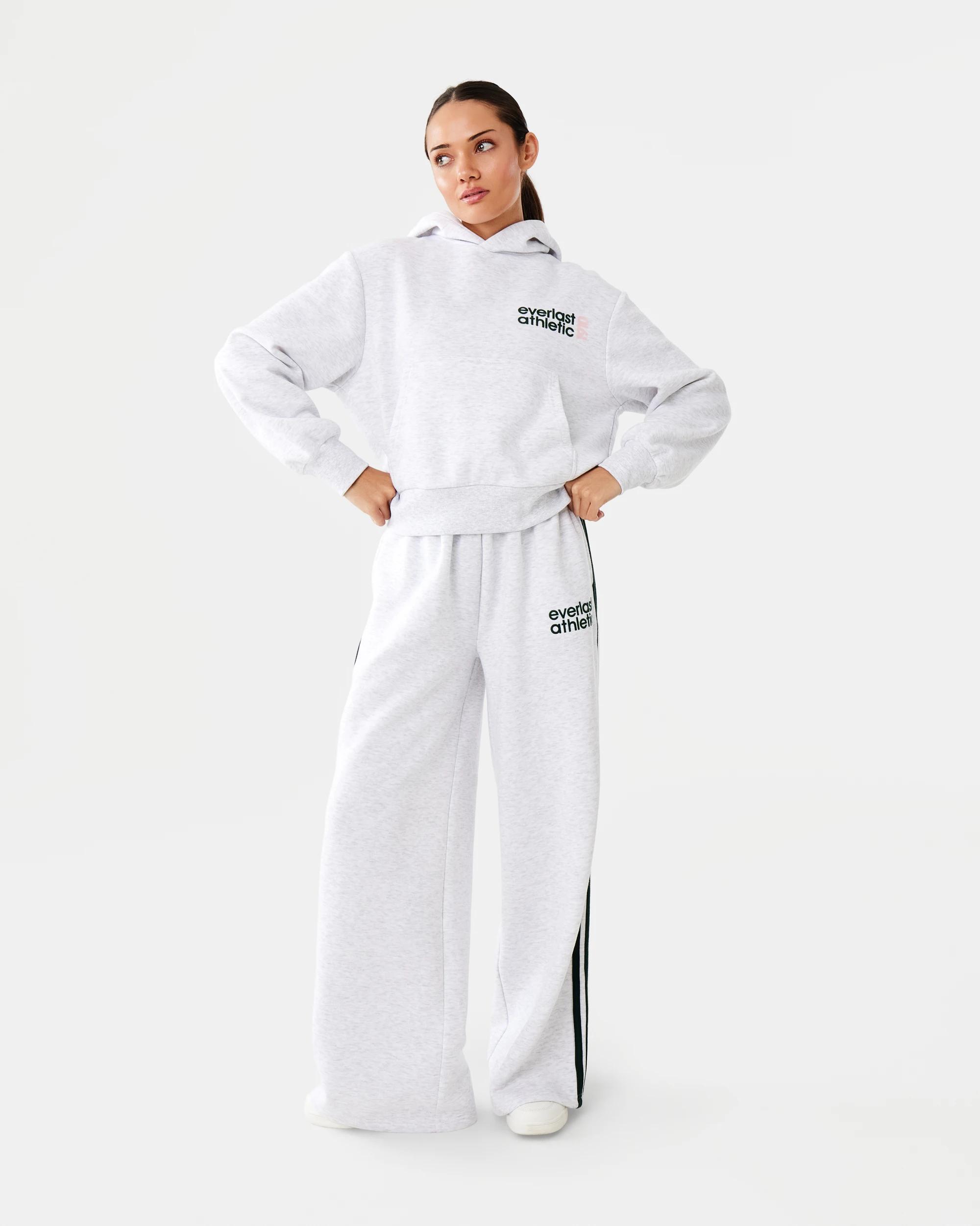 2 Everlast Womens Mid Length Cinch Hoodie White Marl, 2 of 10