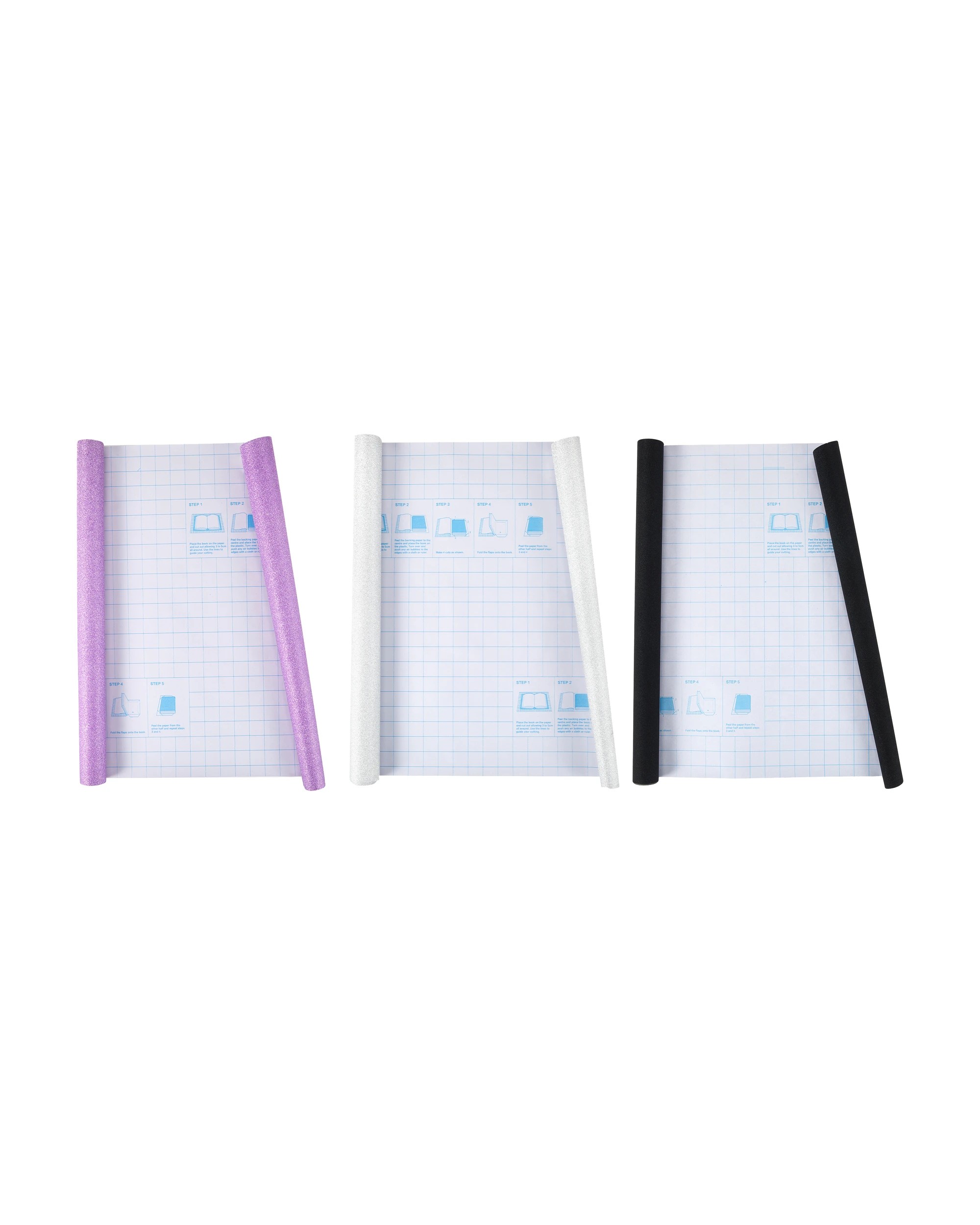 3 Self Adhesive Book Cover - Glitter, Assorted, 3 of 5
