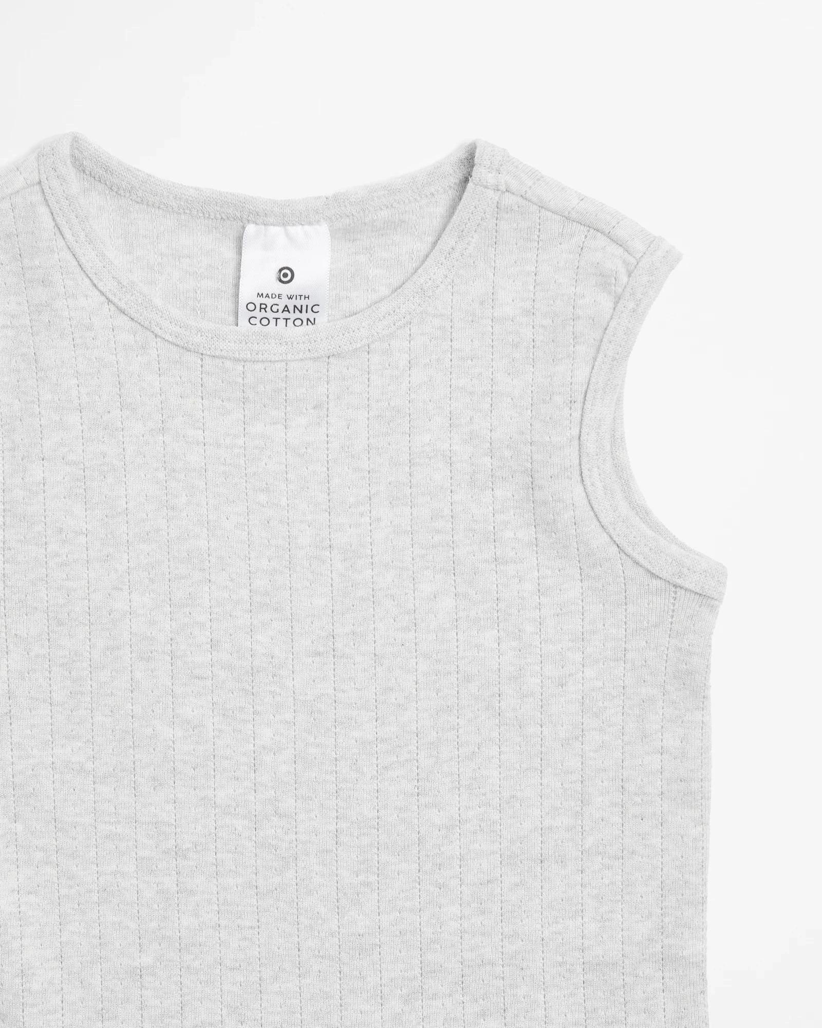 2 Target Baby Organic Cotton Pointelle Bodysuit GREY MARLE, 2 of 3