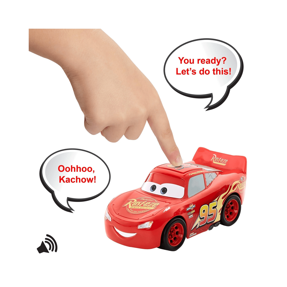 2 Mattel Disney Pixar Cars Track Talkers Lightning McQueen 5.5 inch Talking Car, 2 of 5