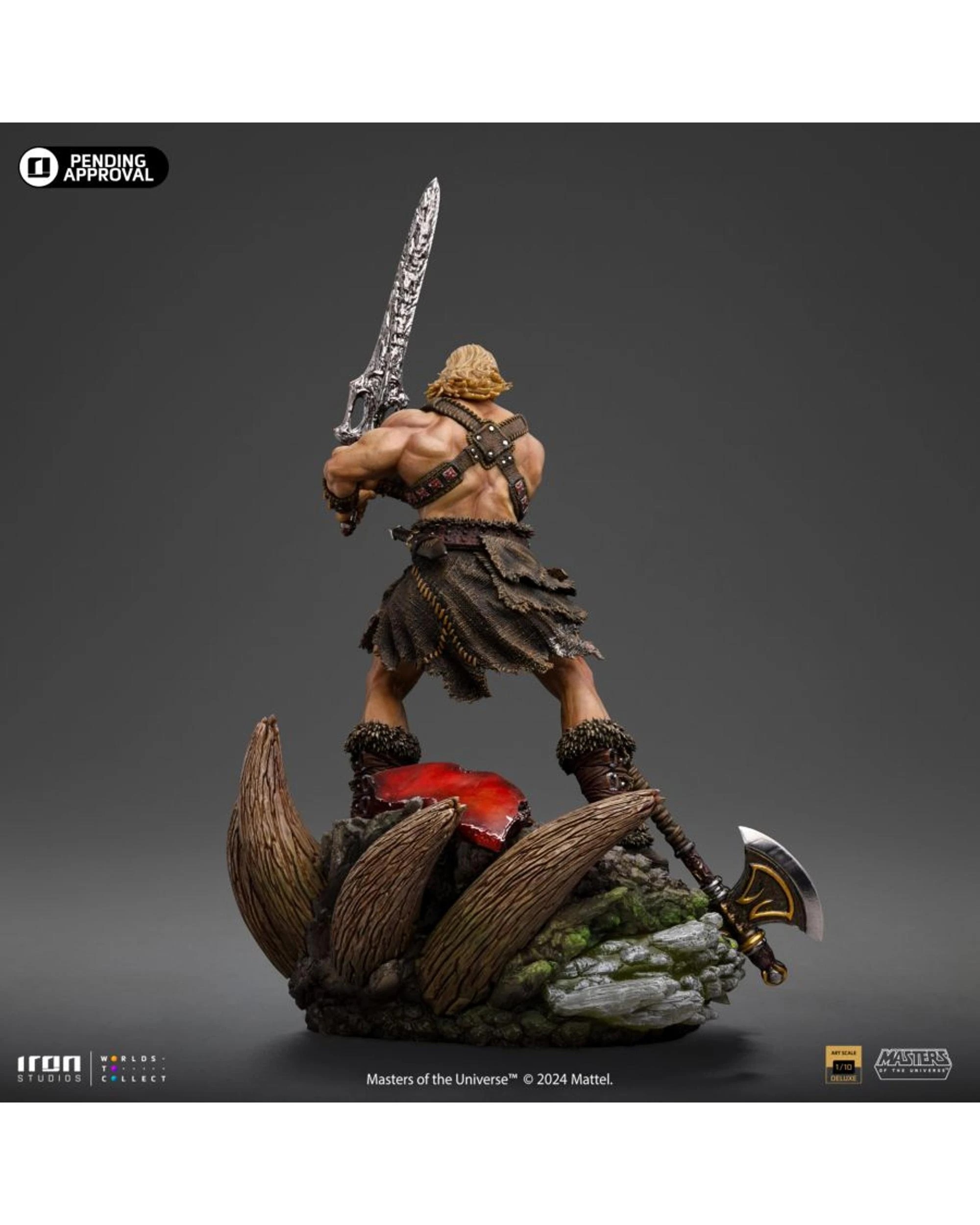 4 Iron Studios Masters of the Universe He-Man Unleashed Deluxe 1:10 Scale Statue, 4 of 10