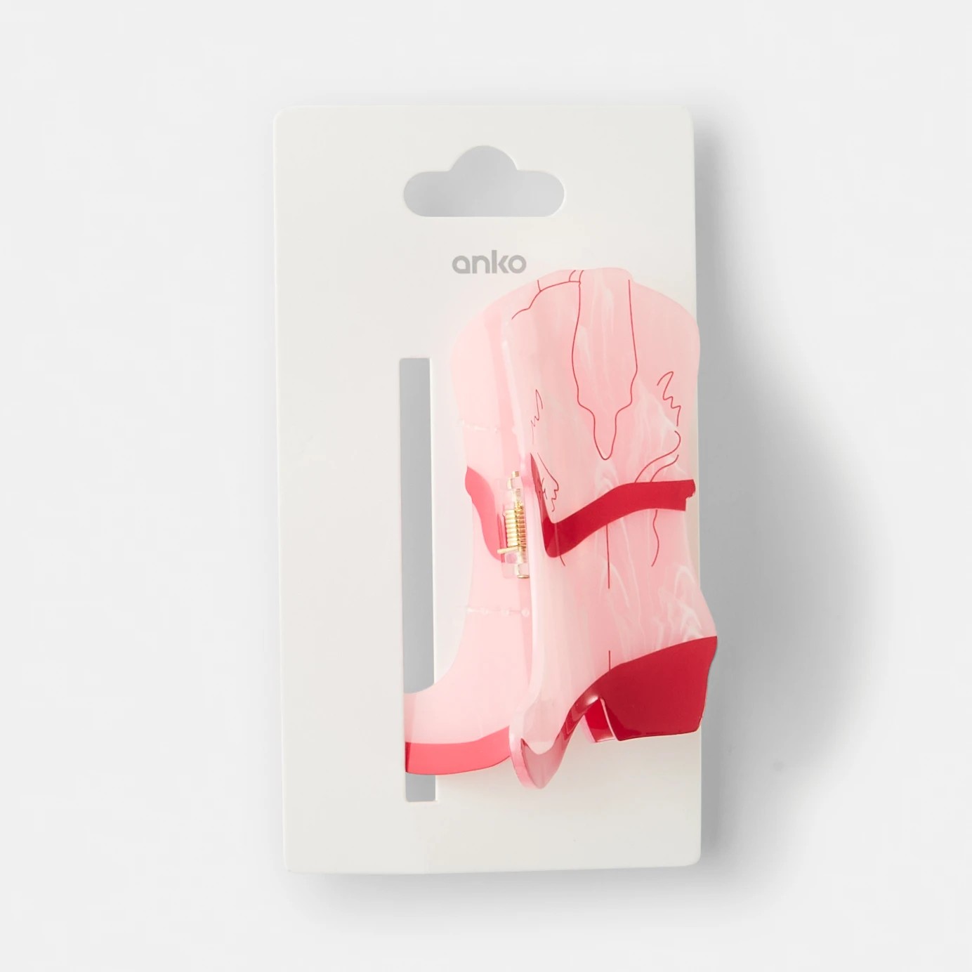 5 Pink Cowboy Boot Claw Hair Clip, 5 of 5