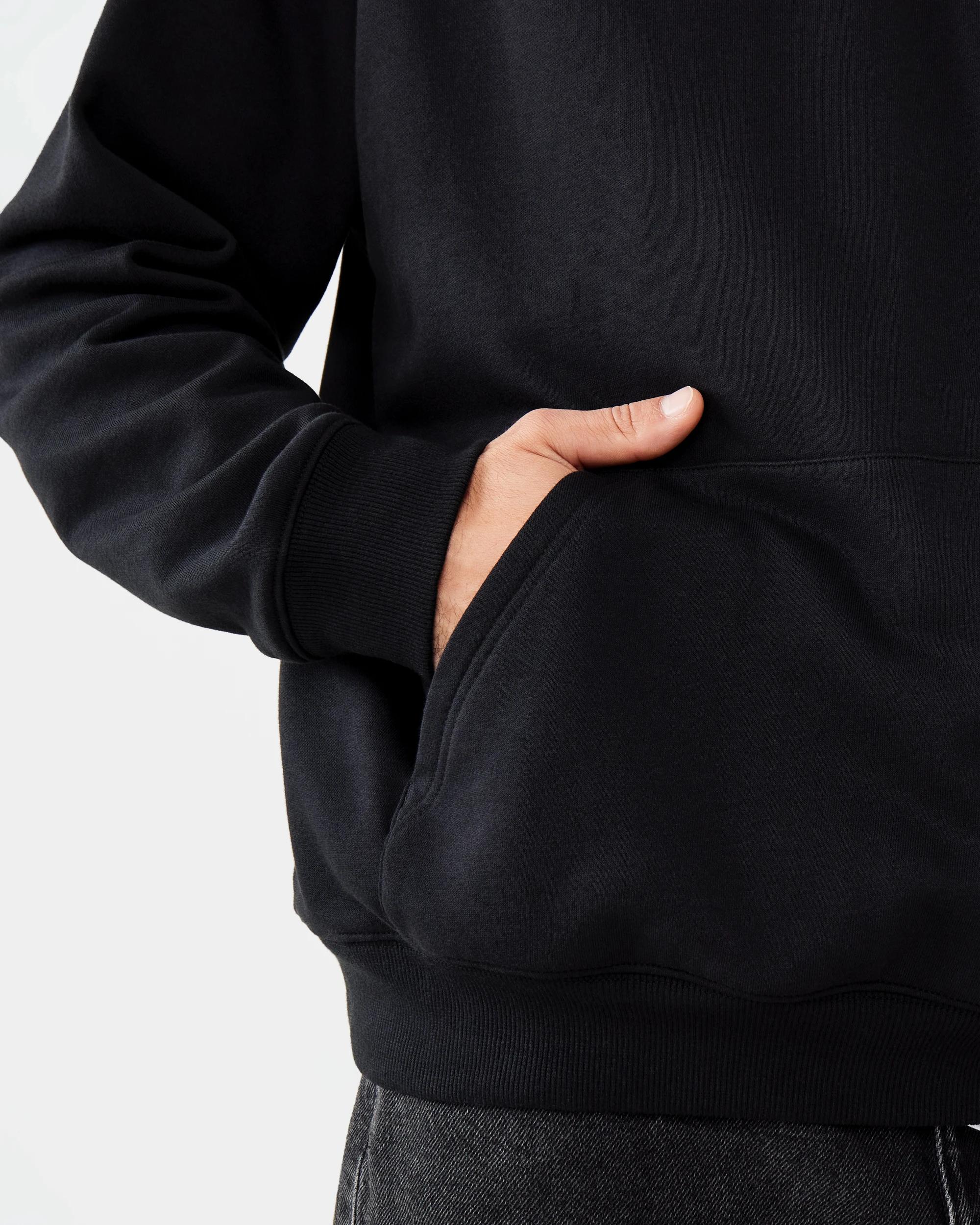 8 Terry Boxy Print Hoodie Blk Super, 8 of 10