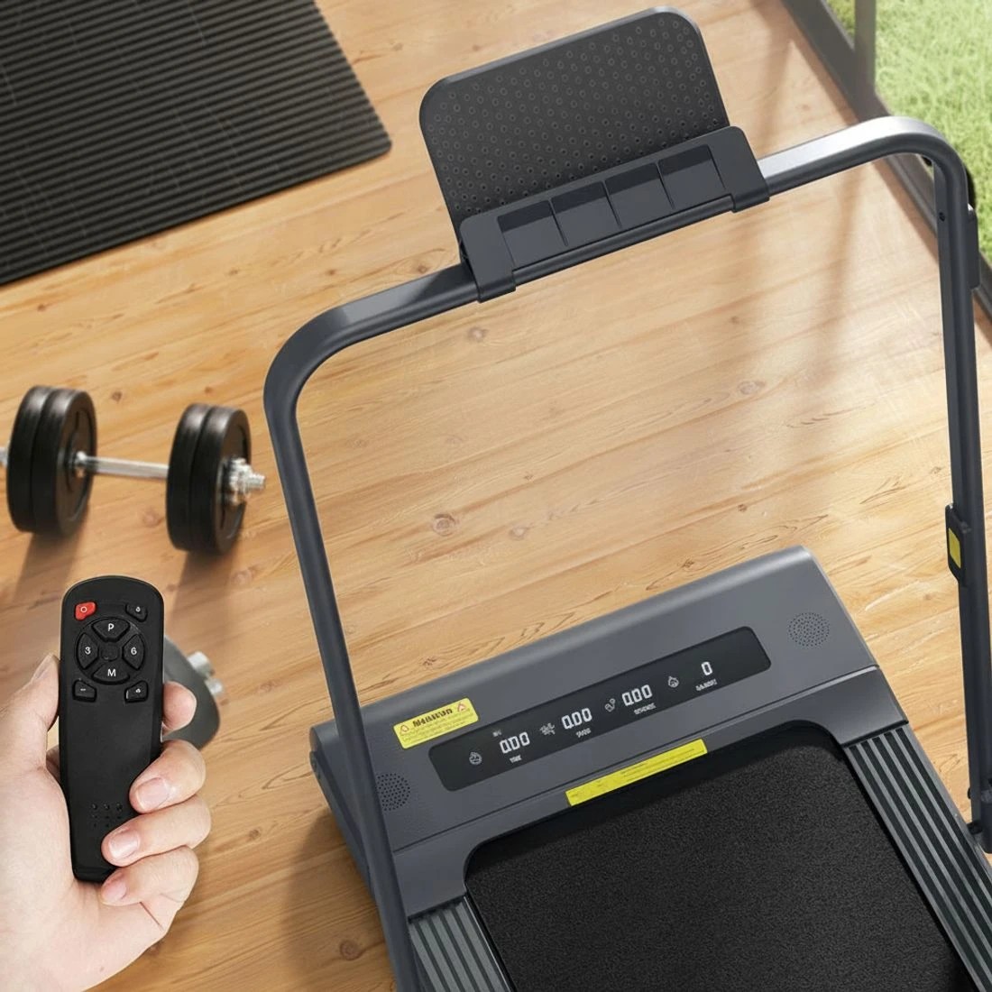 6 Everfit Treadmill Electric Walking Pad Under Desk Home Gym Fitness 400mm - Grey, 6 of 6